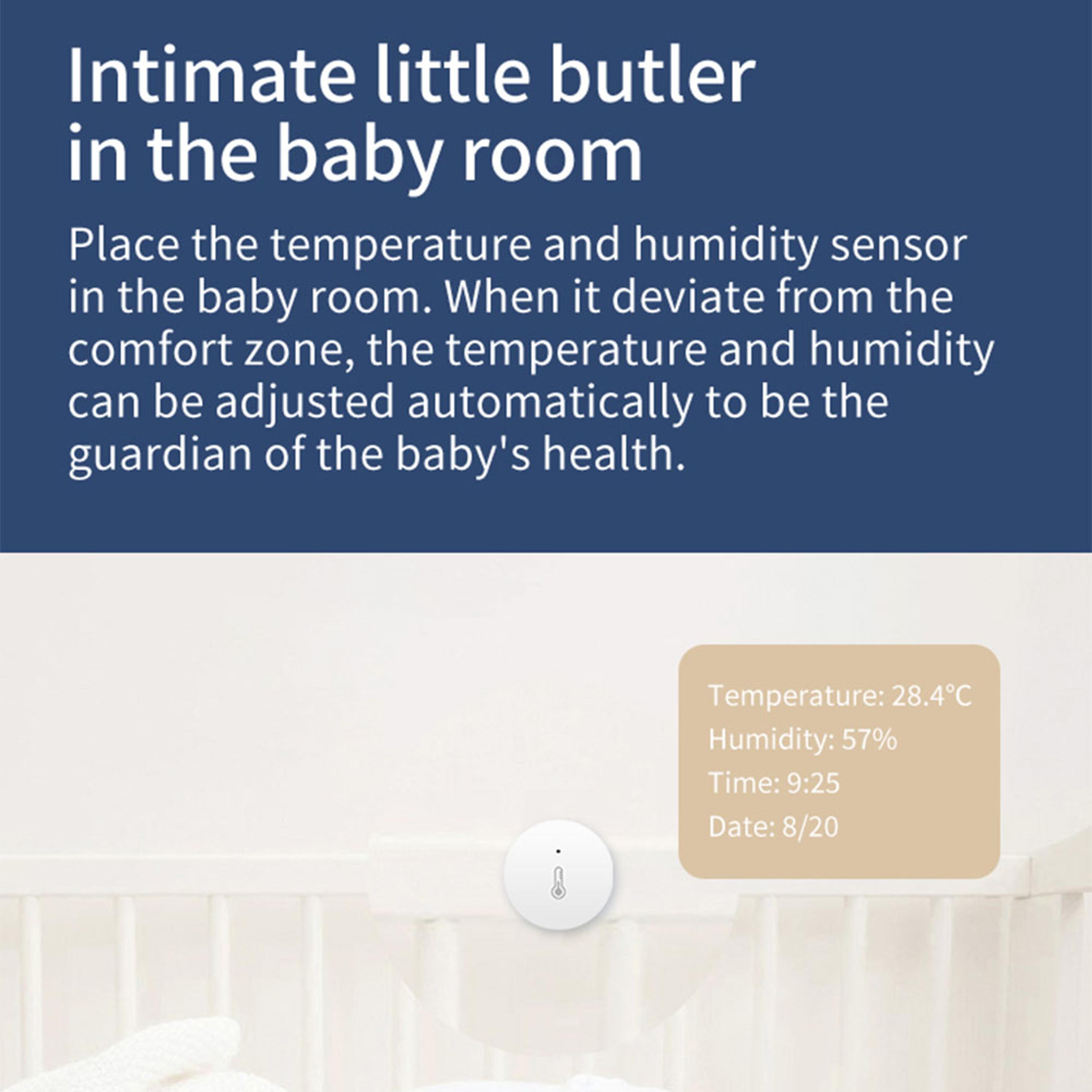 Haozee Smart Temperature  Humidity Sensor Indoor Thermometer Monitor Compatible With Home Assistant 4