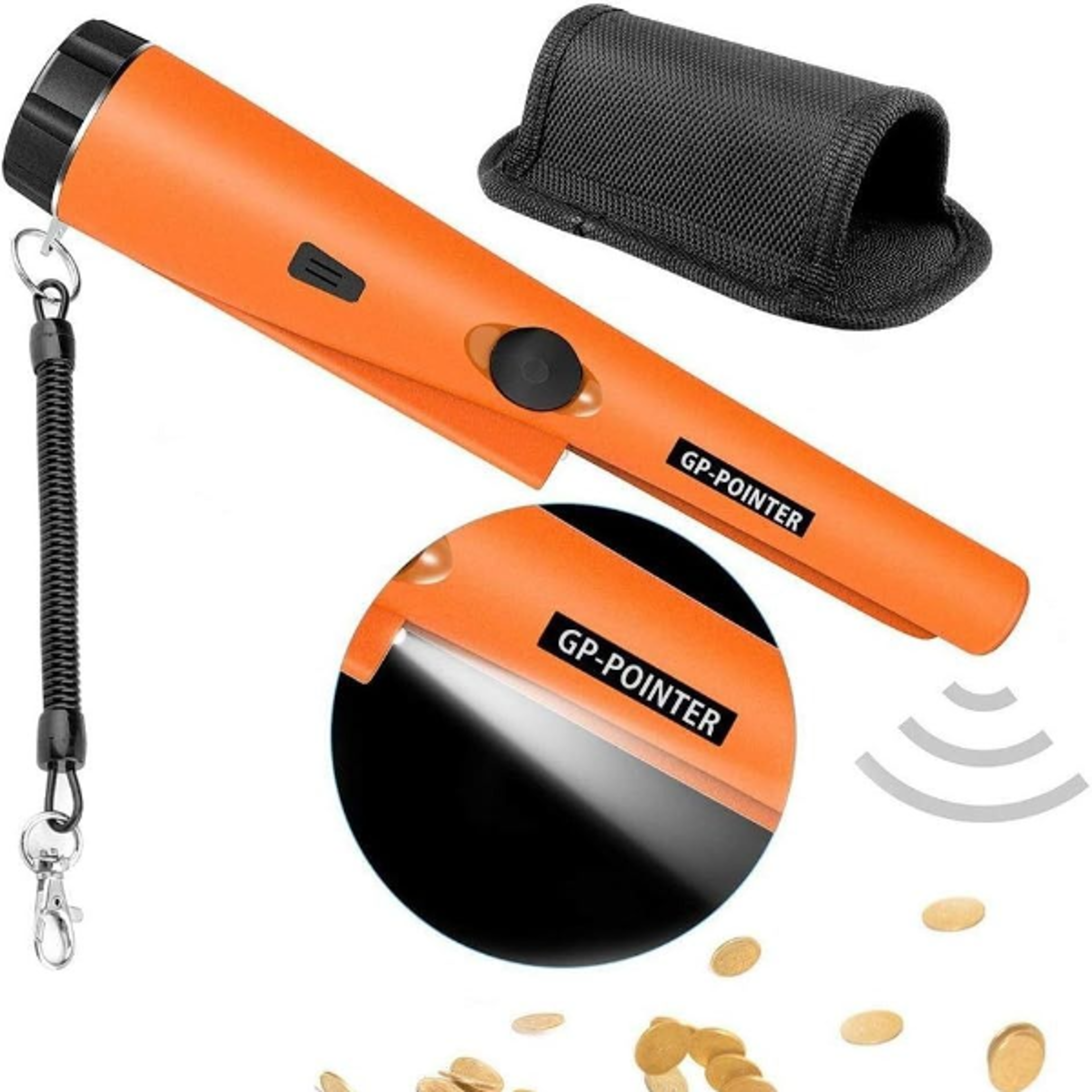 360 Waterproof Metal Detector Pinpointer Handheld Professional Tool for Gold Coins and Relics