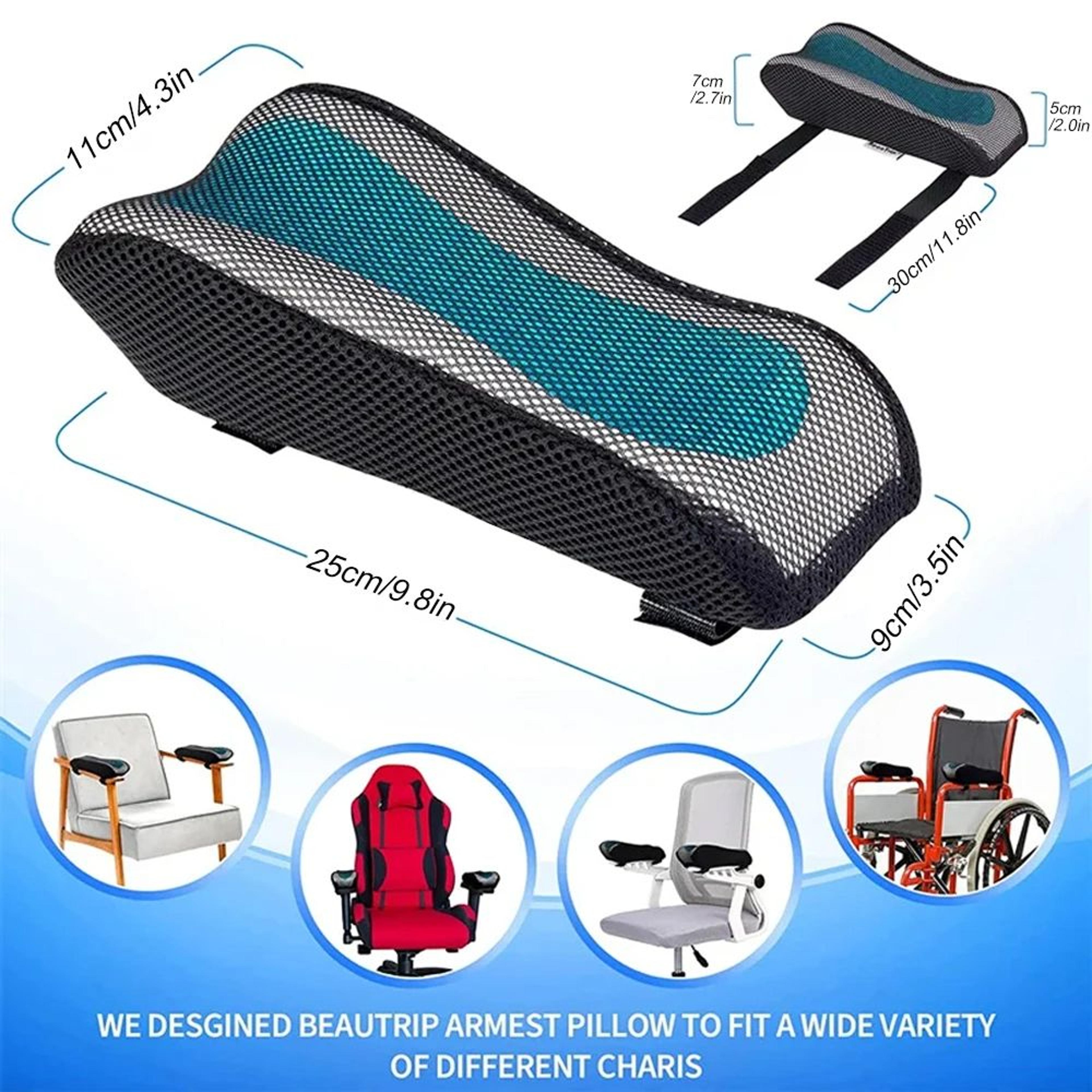 Office Chair Armrest Pad Elbow Pillow Memory Foam Cooling Gel Support Cushion For Gaming Chair Home 1