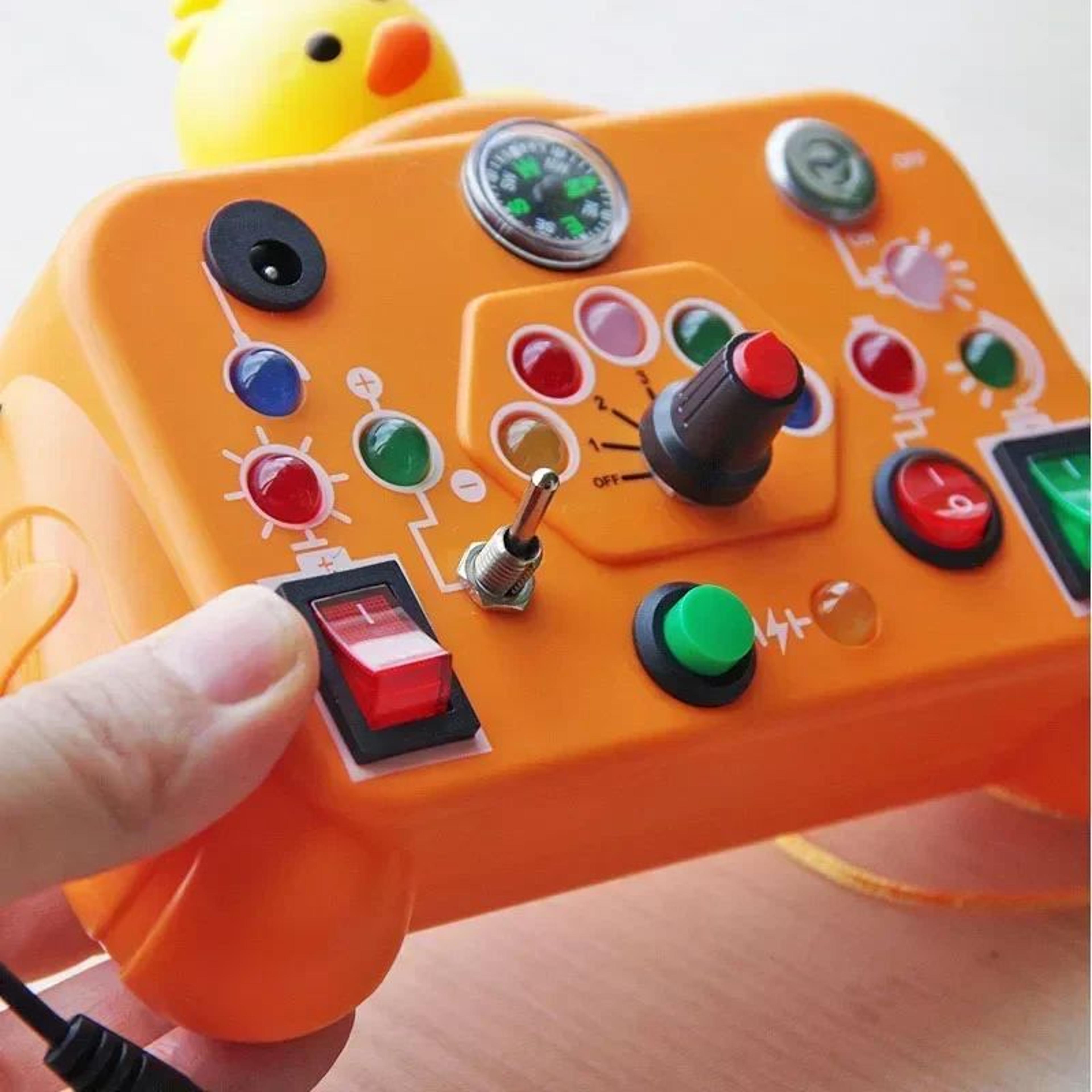 Montessori Busy Board Sensory Toys Cartoon LED Light Switch Control Board For Toddlers 24 Years Tra 3