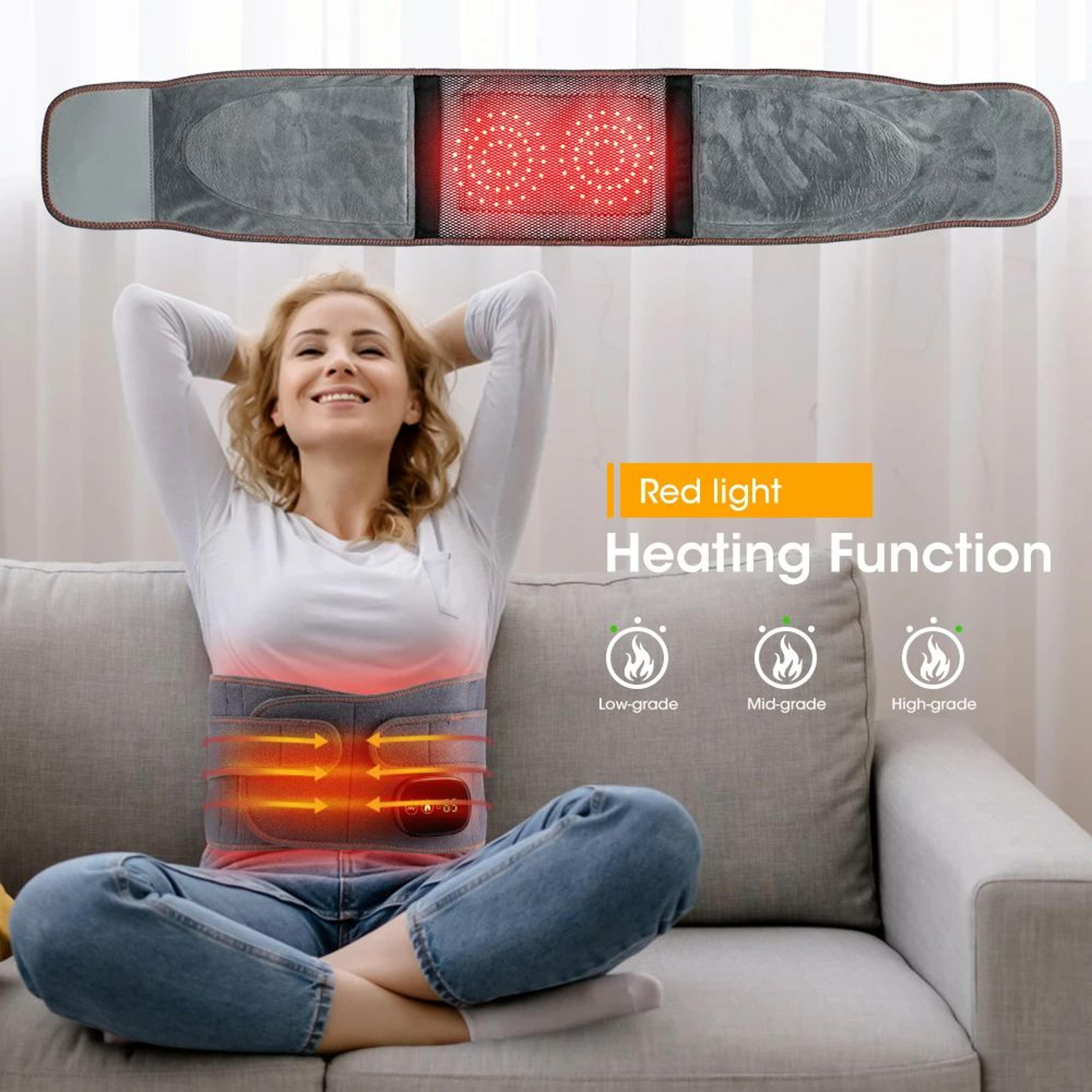 Inflatable Waist Belt With Heated Vibration Massage Decompression Posture Correction Support With A 3