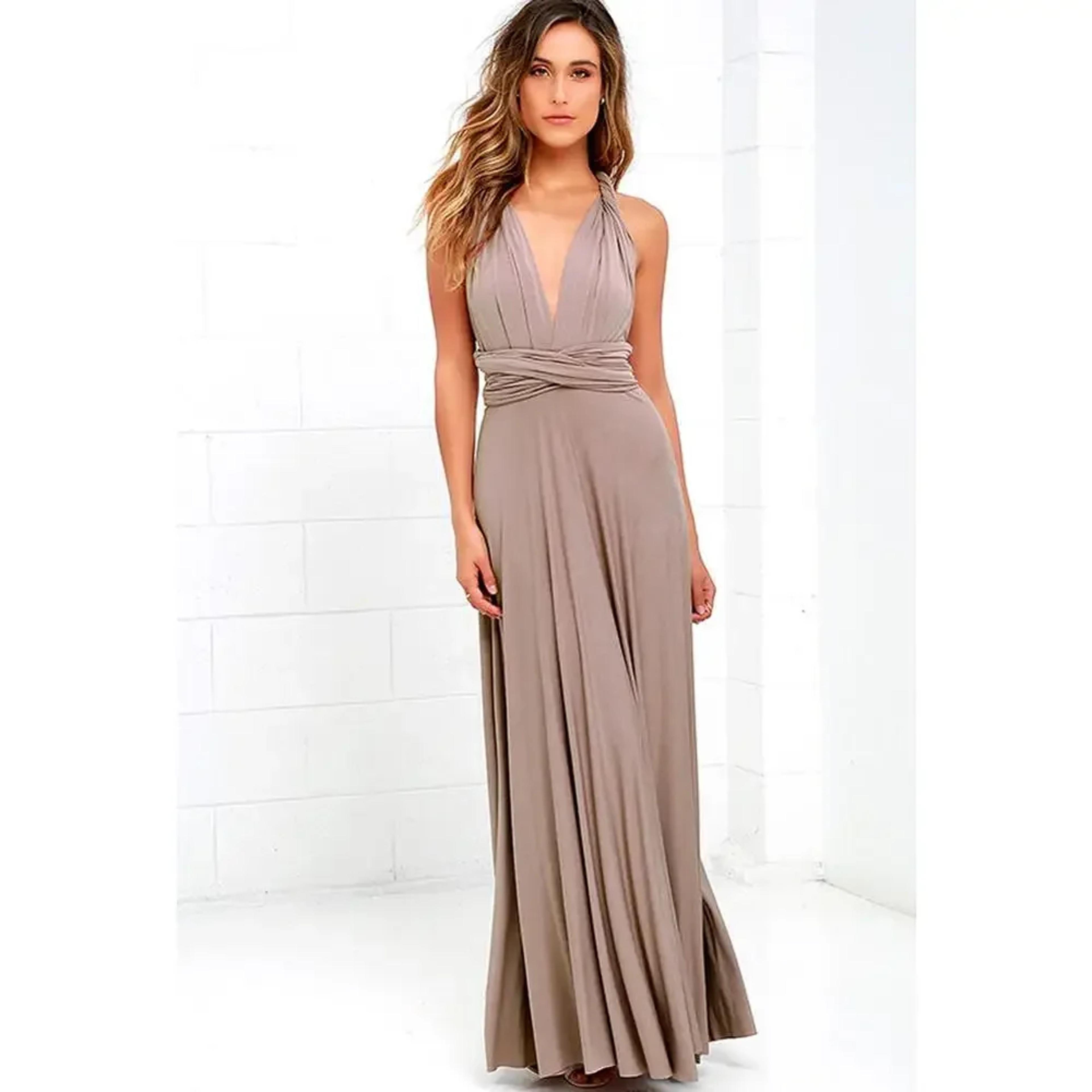 Women Long Dress Fashion Multiworn Vneck Vestidos De Fiesta Sexy Strapped Lady Summer Maxi Dress 2