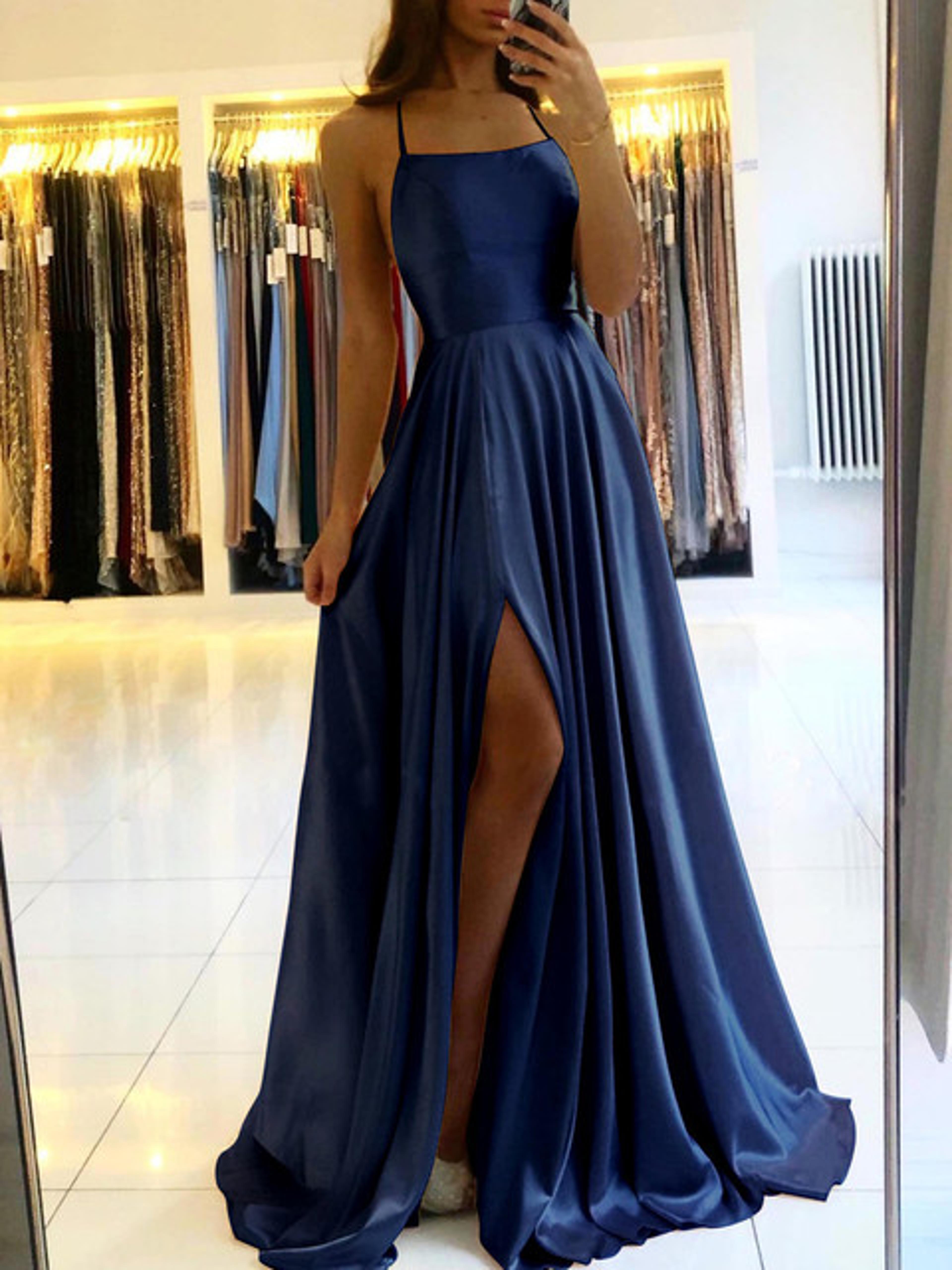 women burgundy satin beach maxi dress for christmas, adjustable straps sexy side slit prom evening dress