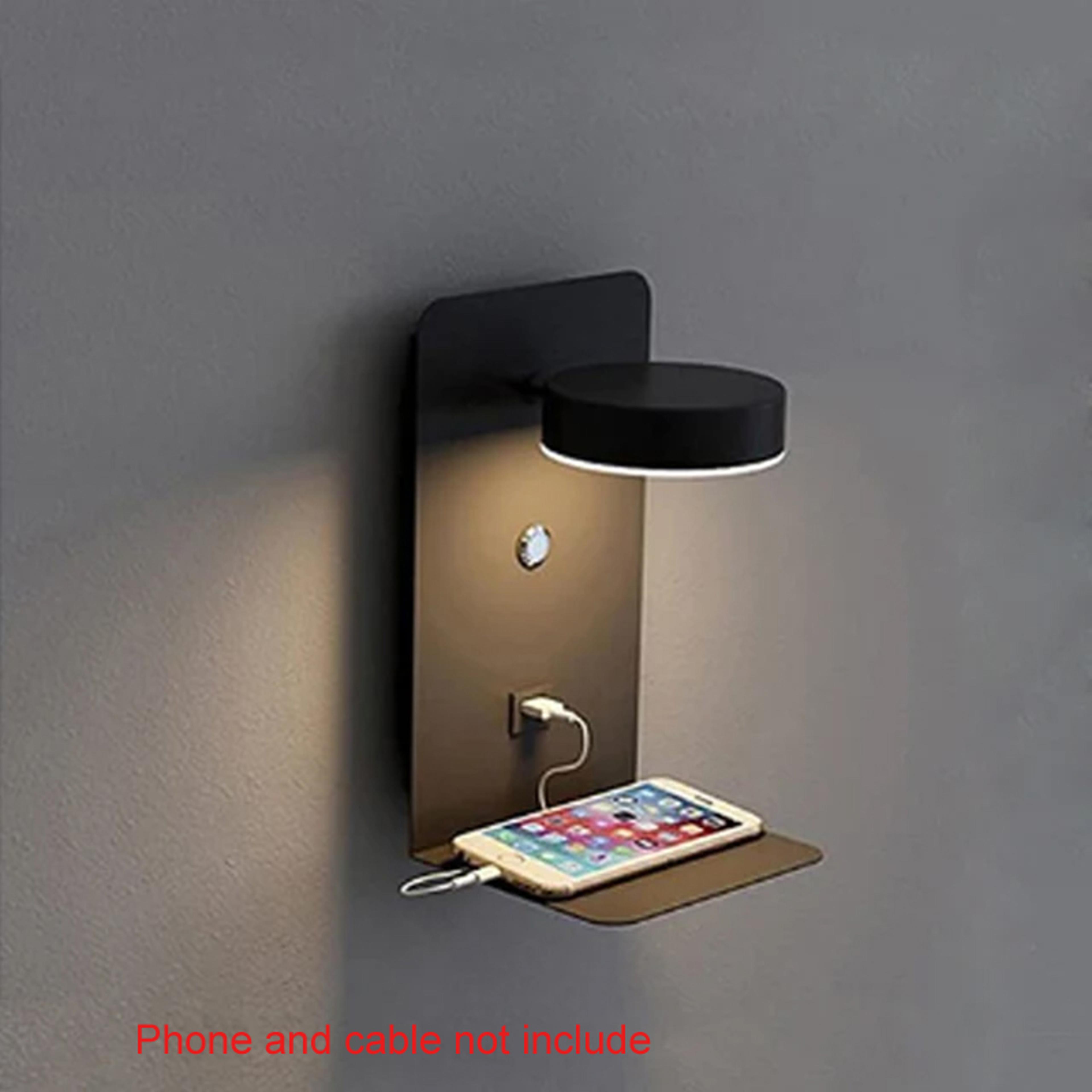 Interior LED Wall Light With Mobile Phone Charging USB Wall Lamp With Switch Bedside Reading Light  5