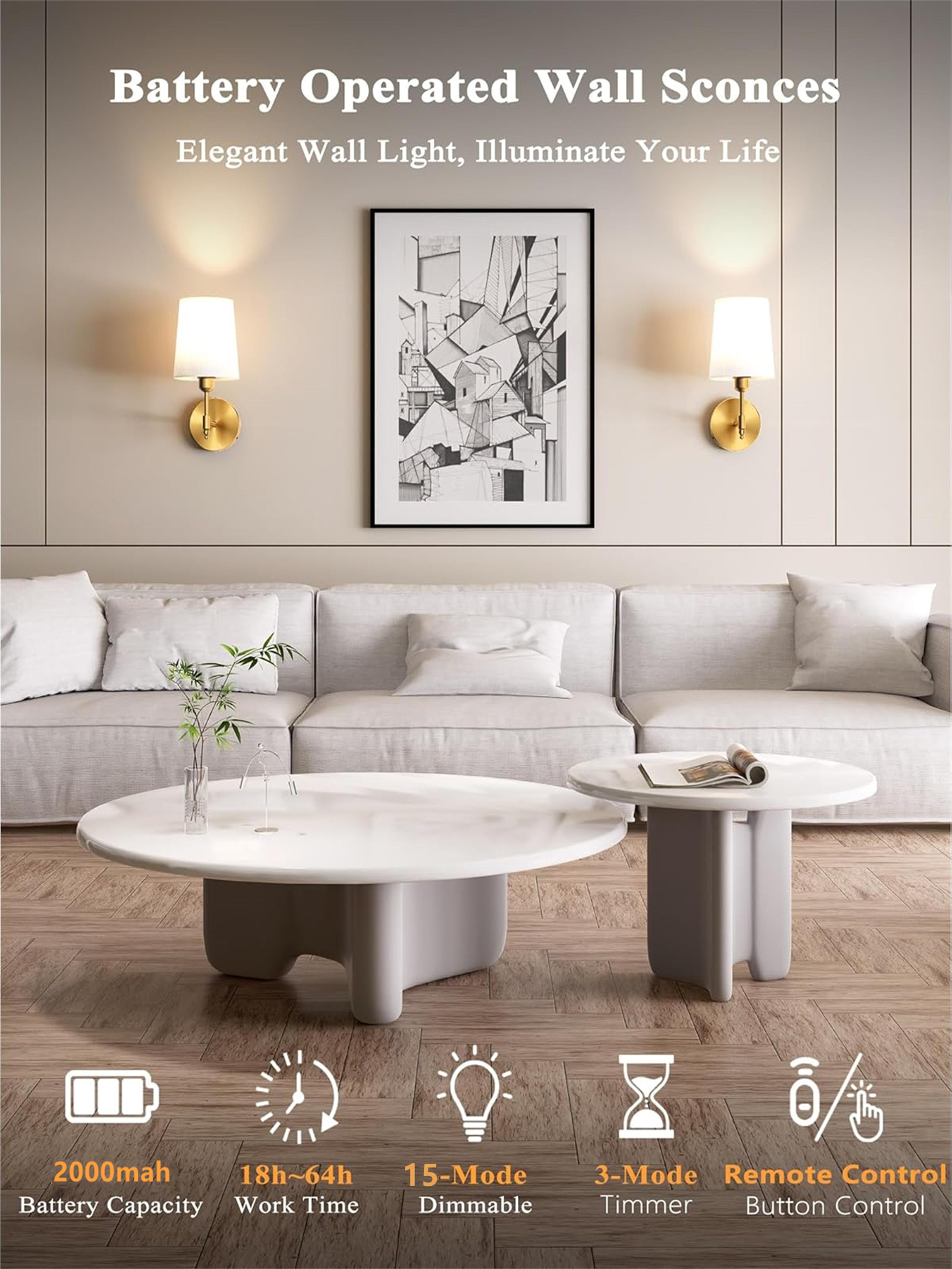 Wireless Wall Lamp For Bedroom And Living Room Corridor WiringFree Rechargeable Battery Dimmable De 2