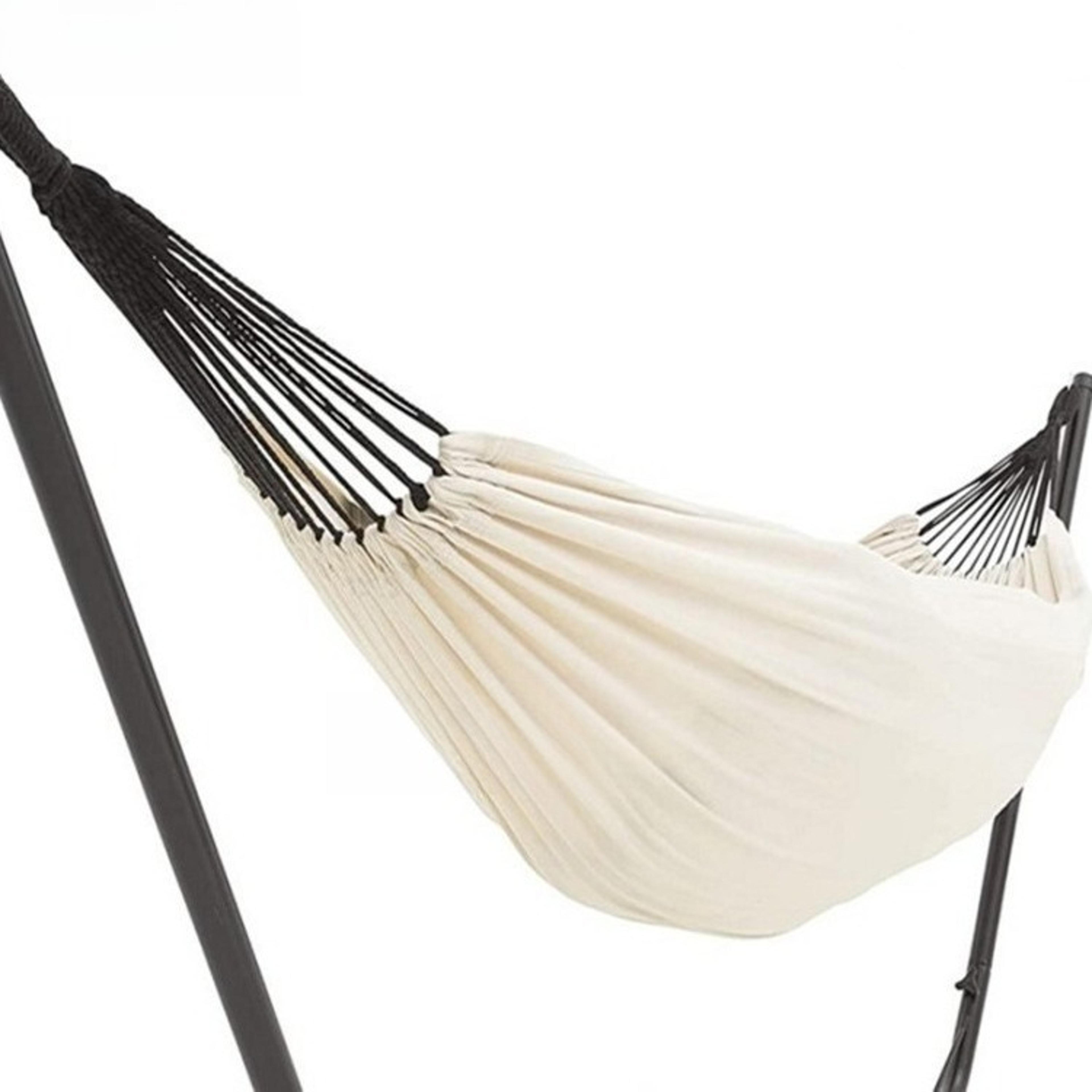 Extra Wide Person Hammock Portable Canvas Hammock For Beach Backyard Camping 2