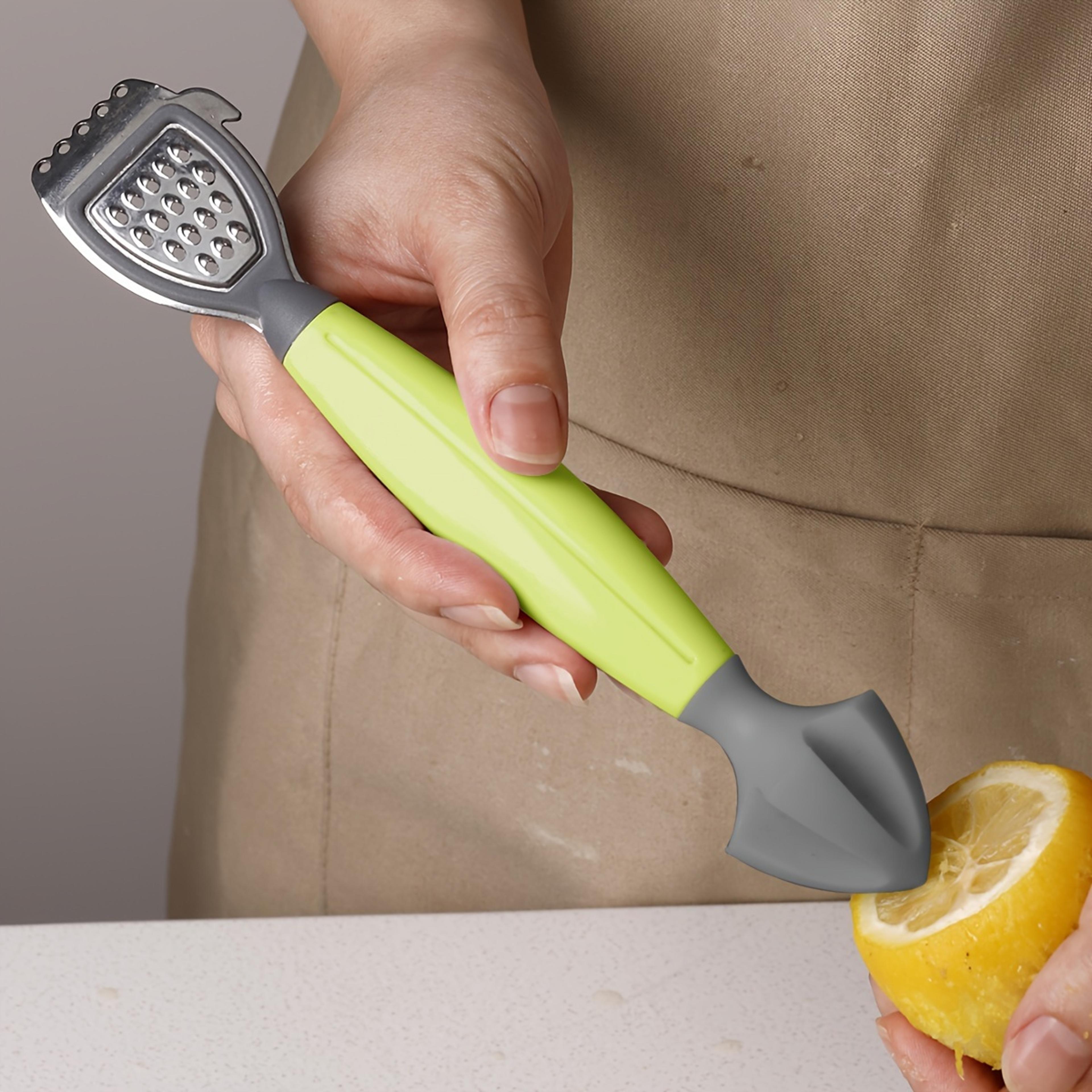 lemon zester & citrus grater with soft grip handle