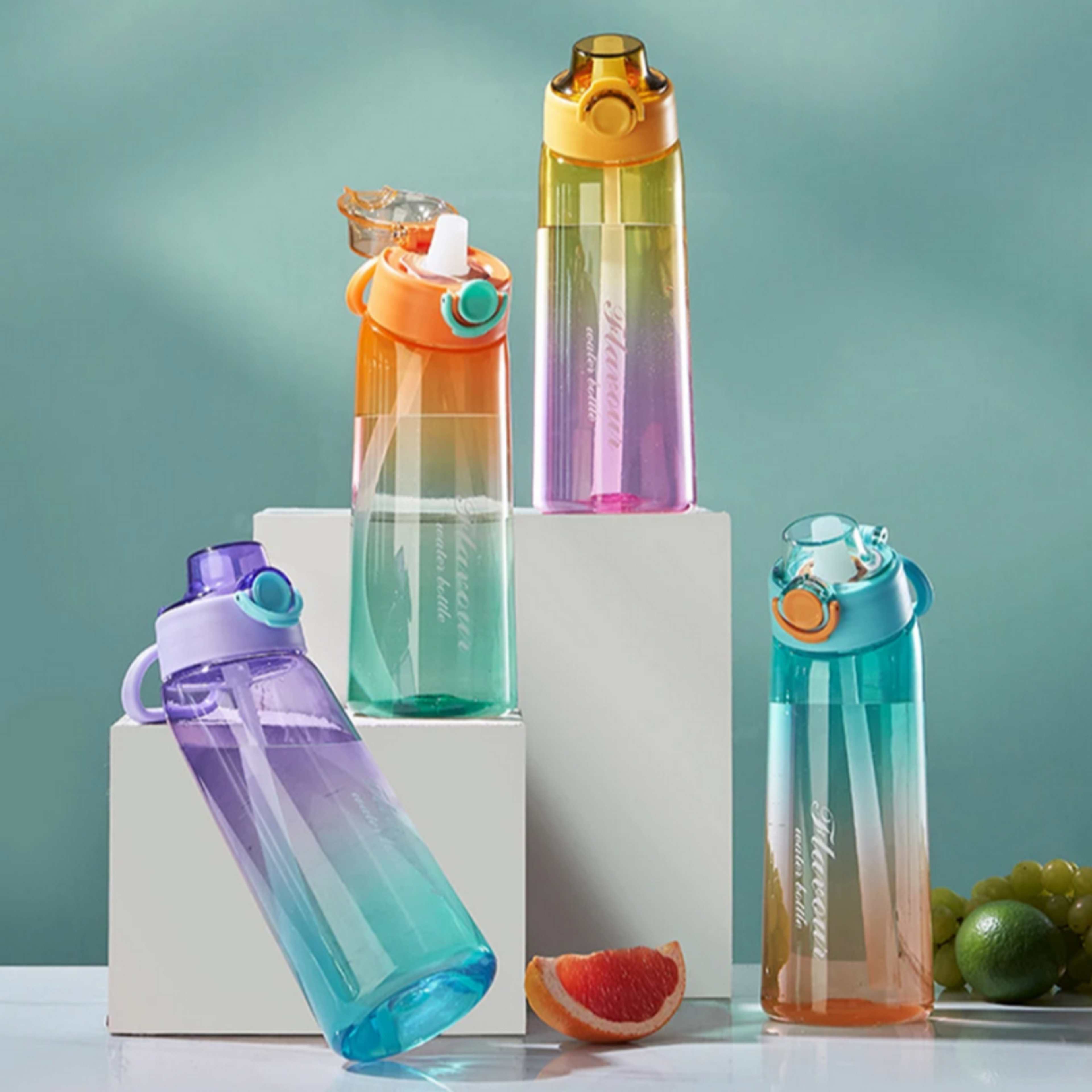 scent infused flavored water bottle with zero calorie fruit scent pods
