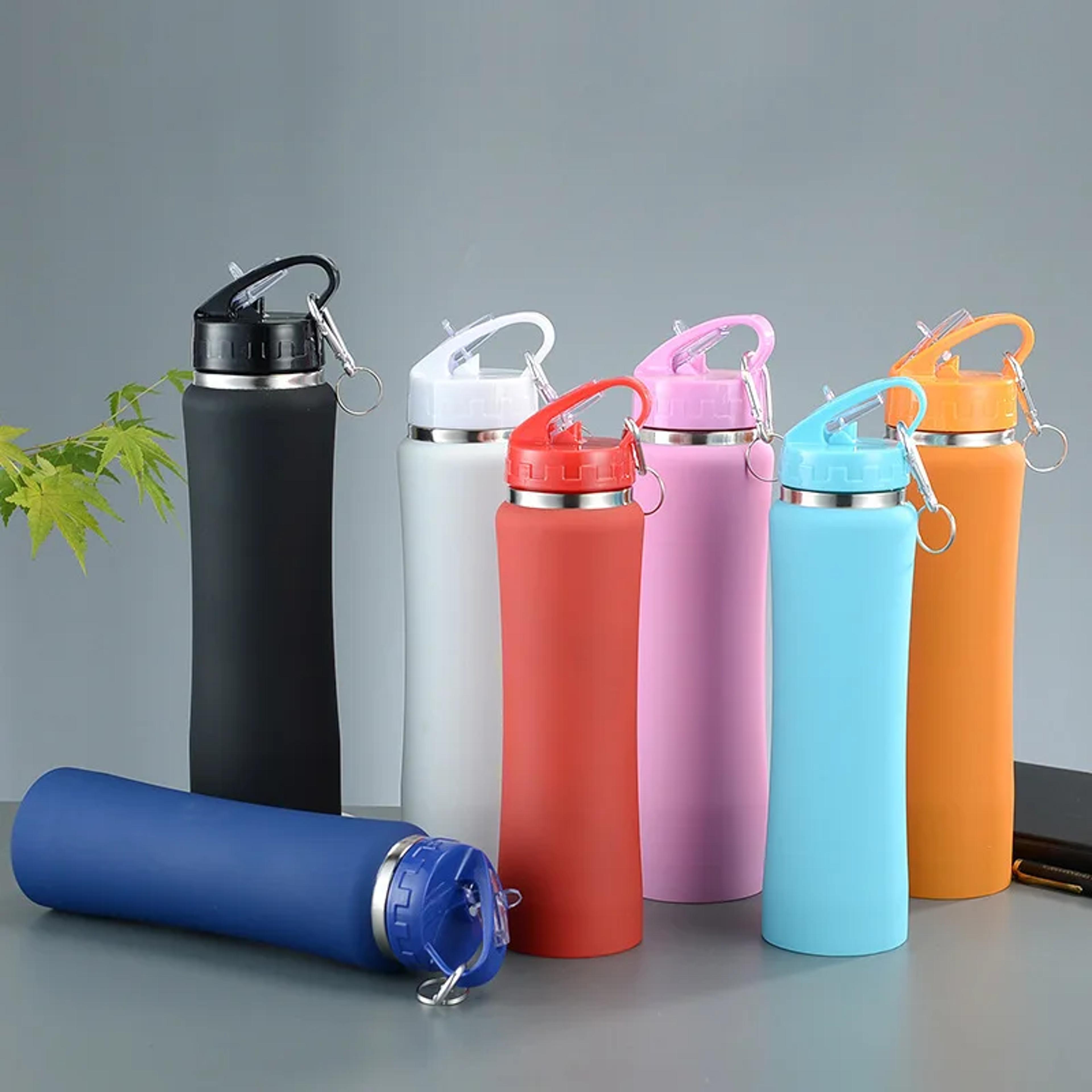 insulated stainless steel water bottle with straw leakproof sports flask
