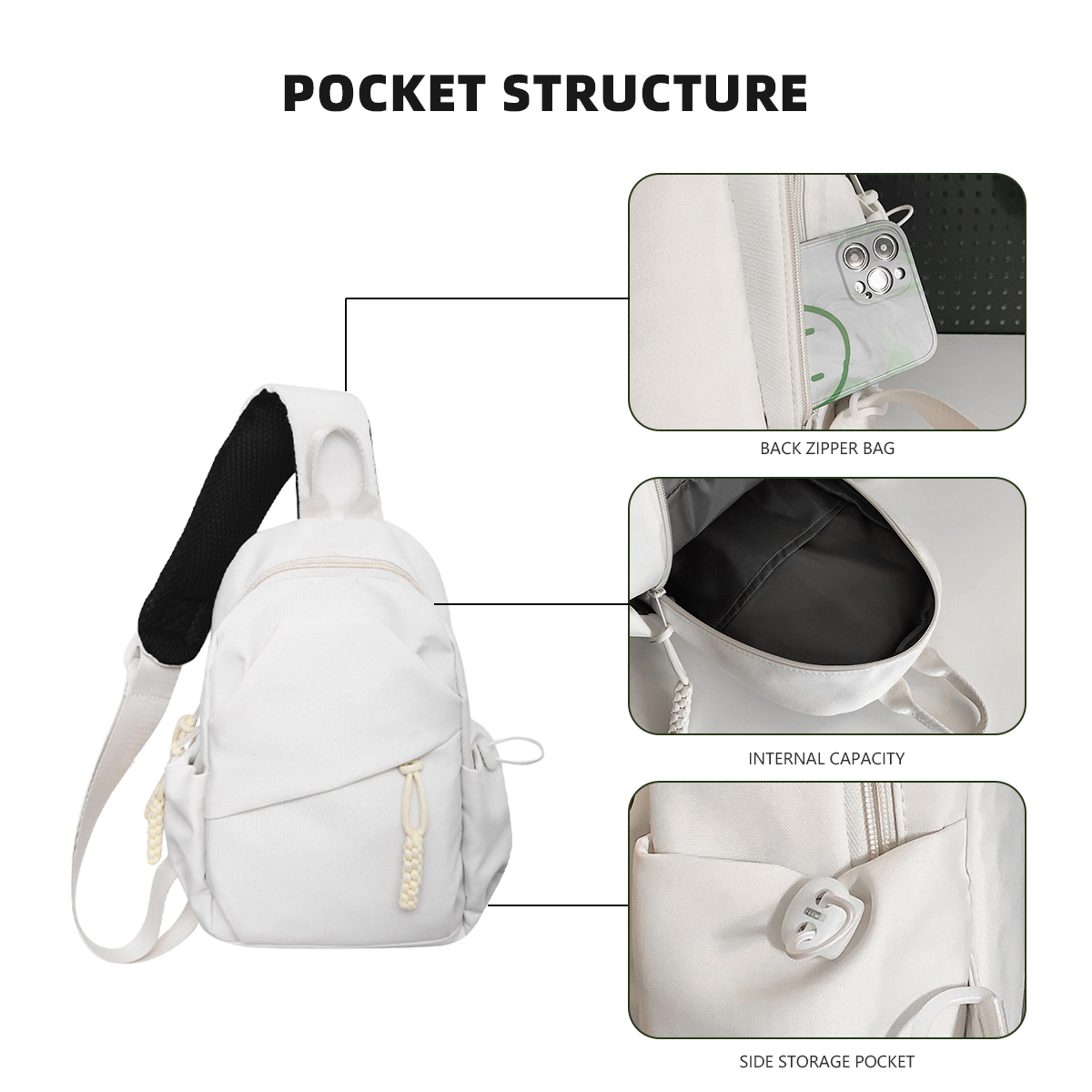 Lightweight Crossbody Sling Bag Large Capacity Travel Chest Bag 2
