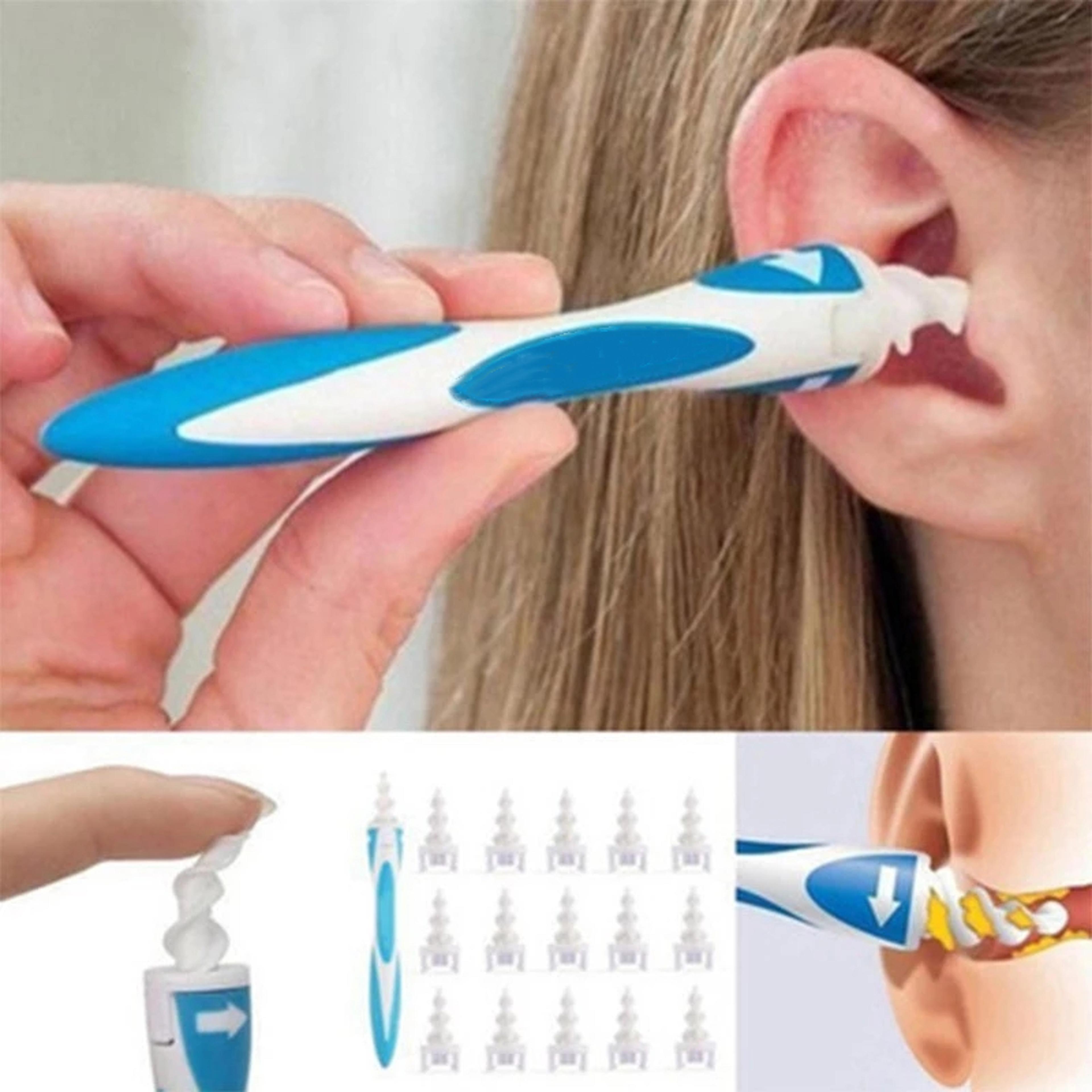 soft spiral ear wax removal kit with silicone tips portable reusable ear cleaners