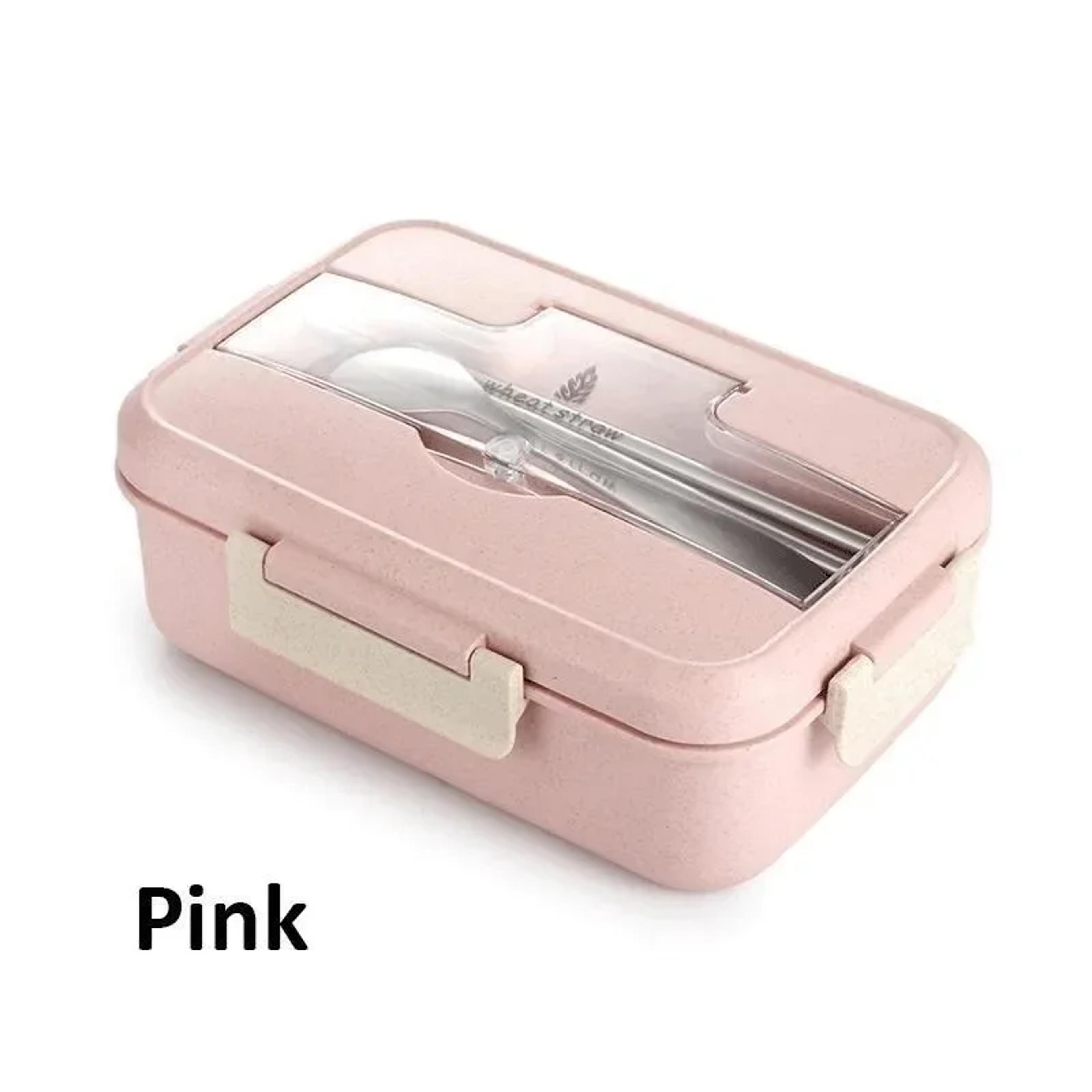 Wheat Straw Microwave Lunch Box With Spoon And Chopsticks For Kids School And Office 5