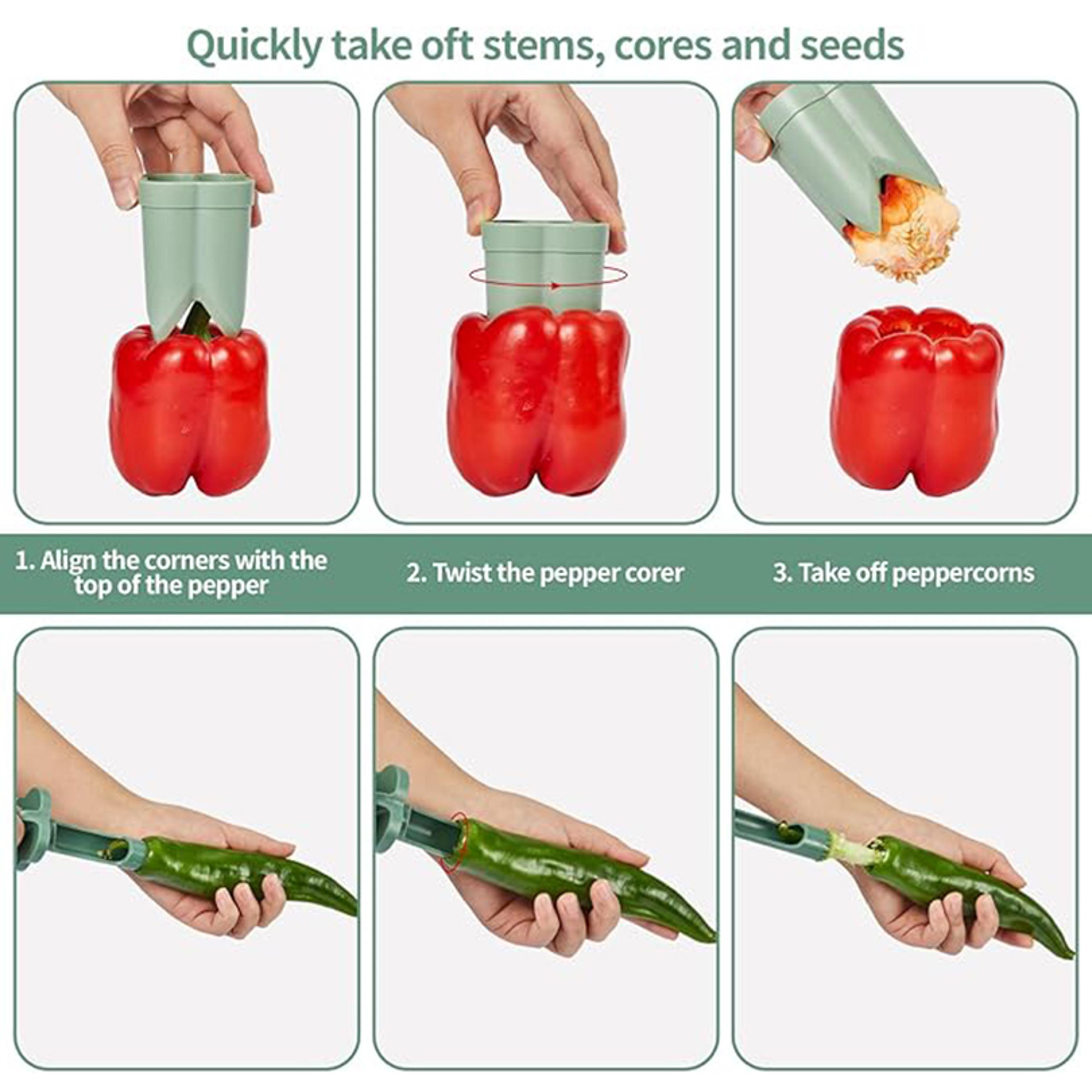 Reusable Pepper Corer And Seed Remover Fruit Corer Tool 4
