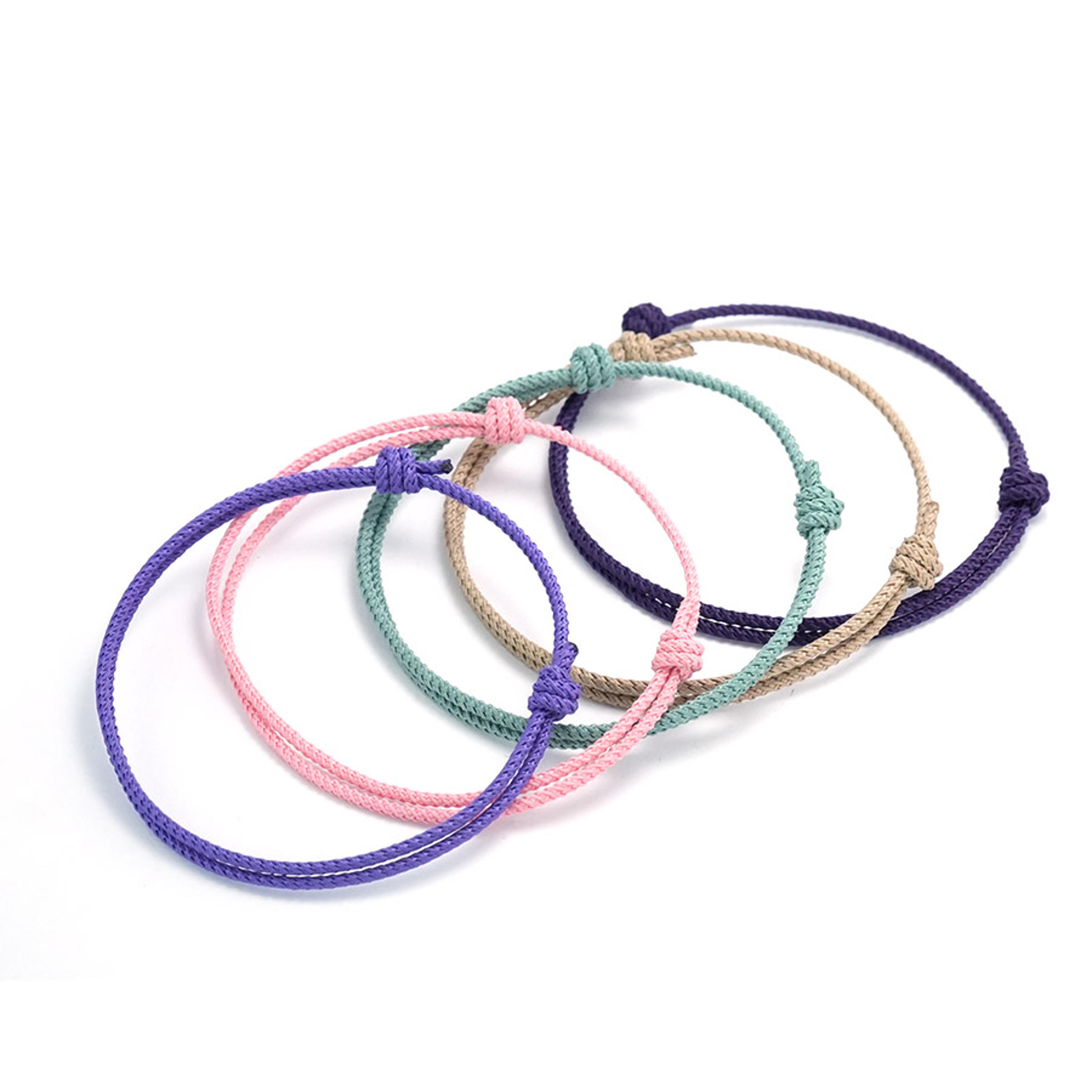 handmade adjustable rope bracelet for couples and everyday wear