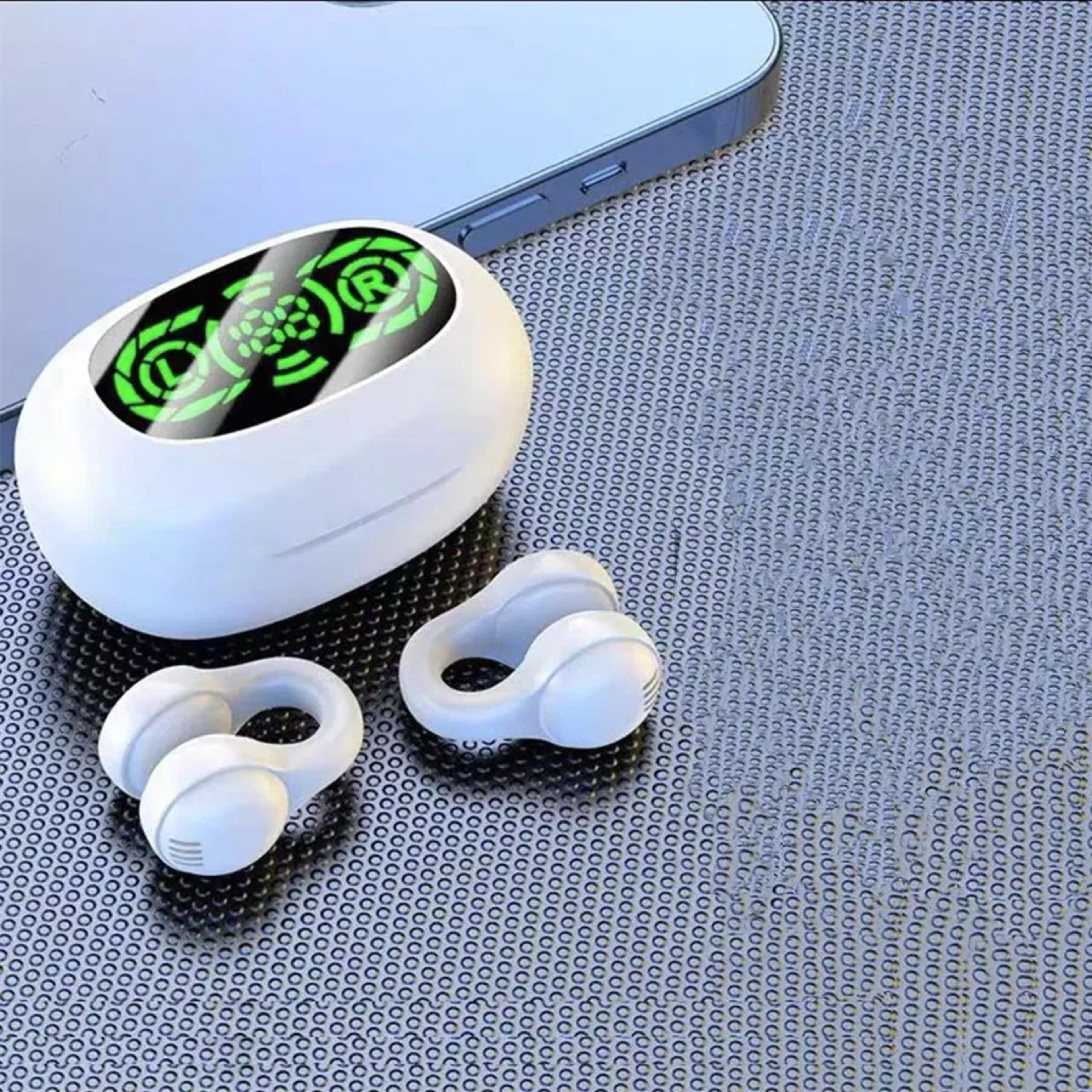 LED Display Clip On Bluetooth Open Ear Sports Headphones 5