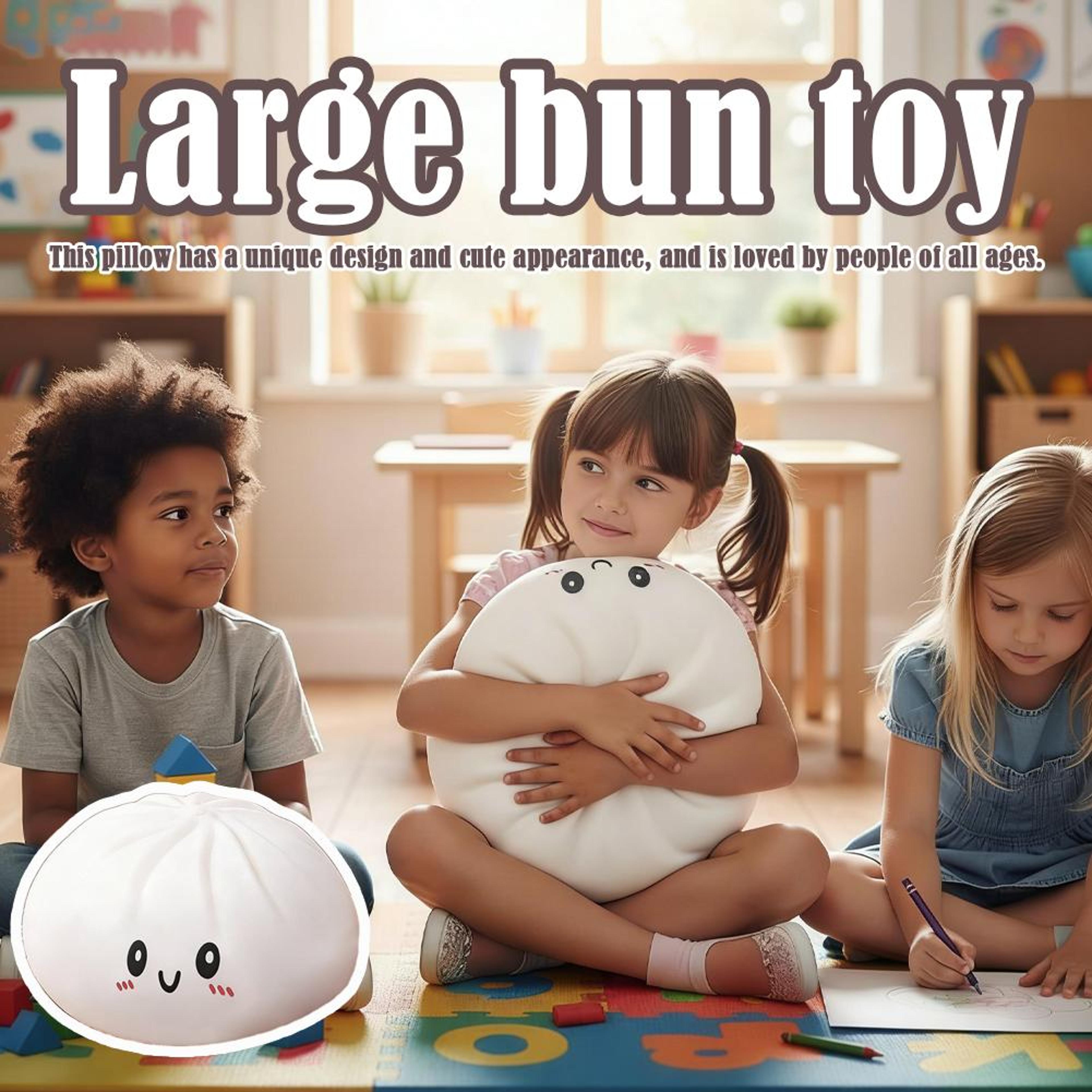 Giant Dumpling Plush Pillow Soft Squishy Toy For Stress Relief Cozy Companion For Kids  Adults Perf 1