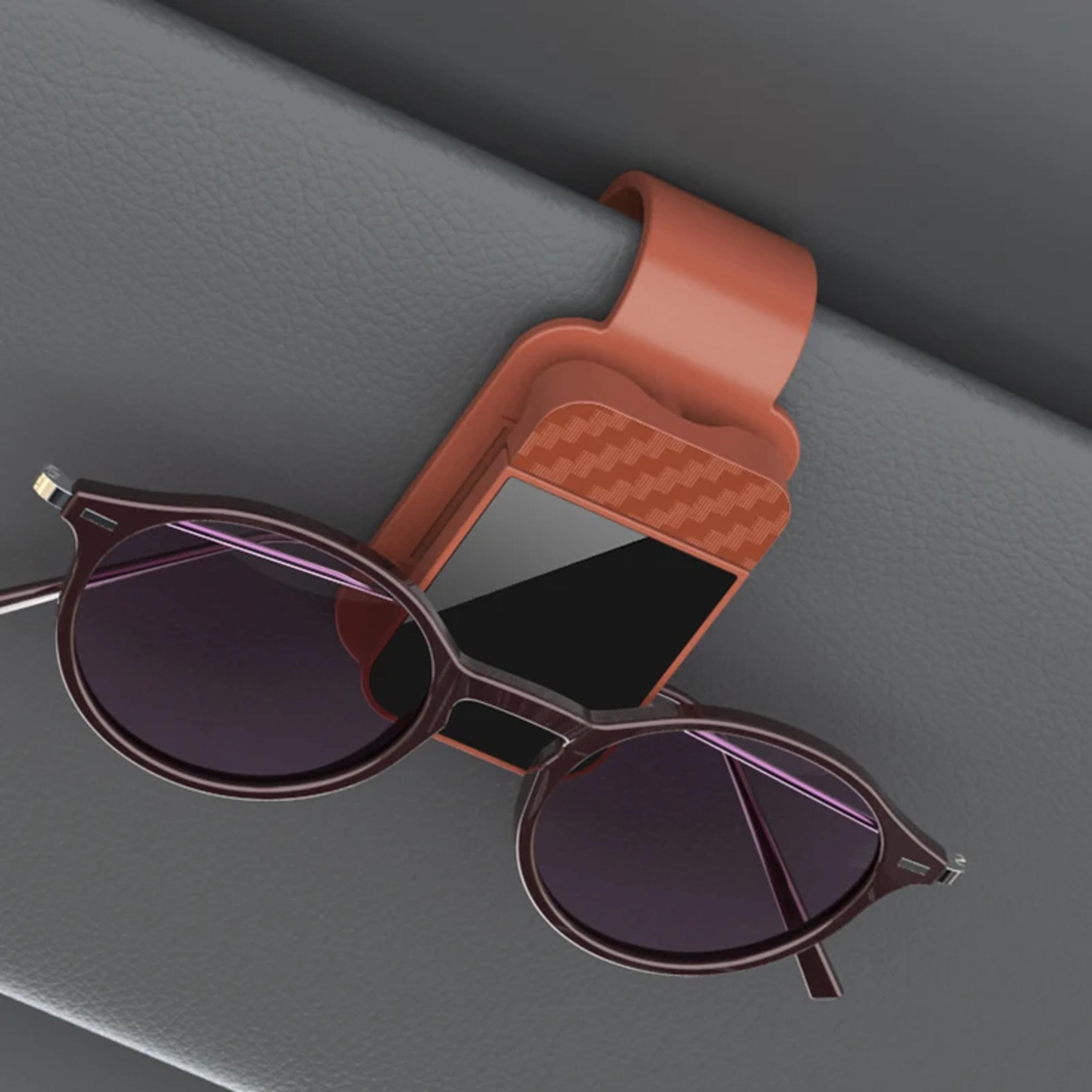 Car Sunglasses Holder Sun Visor Organizer Clip For Glasses Cards And Tickets 5