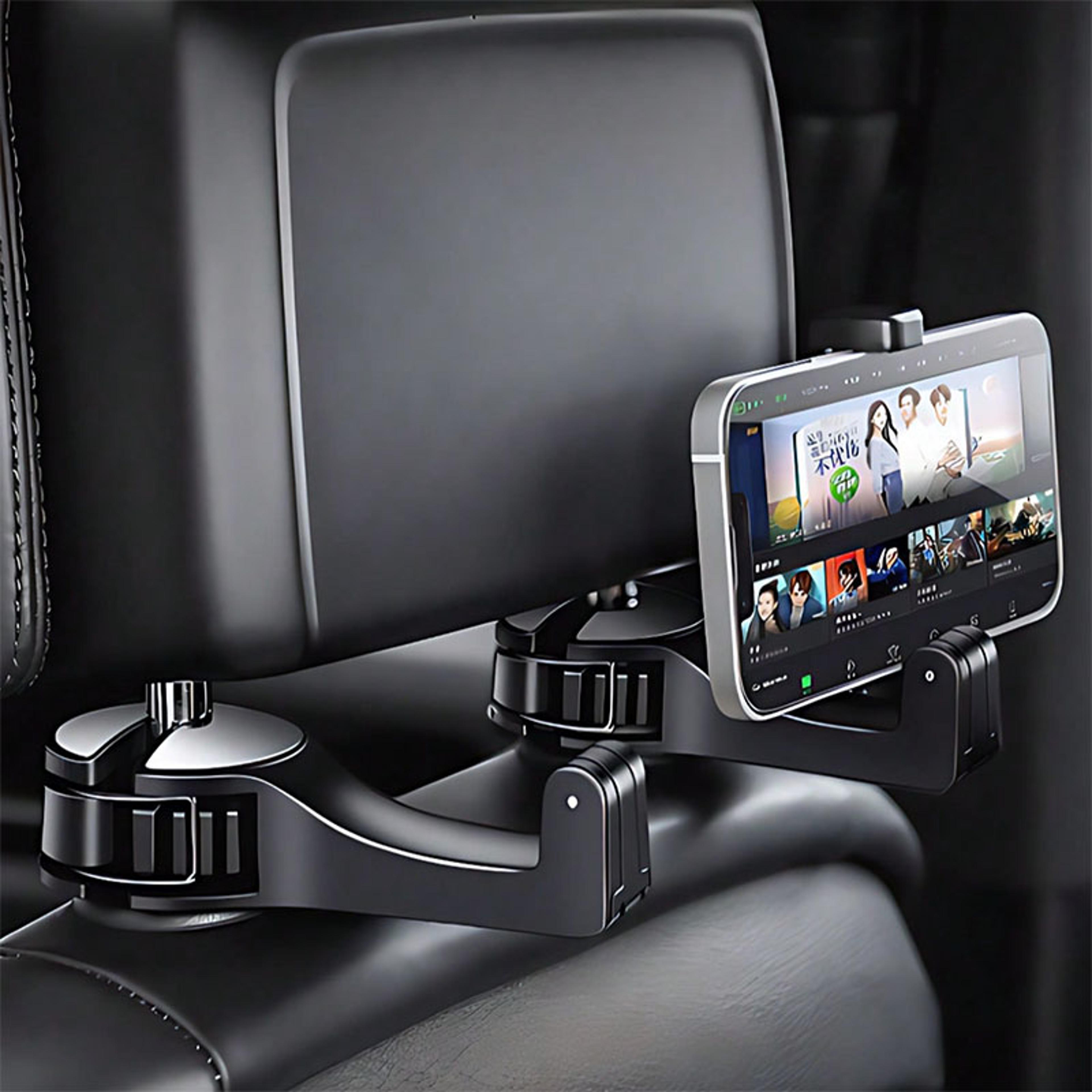 car seat hook phone holder rotatable soft silicone secure lock hidden design fits phones