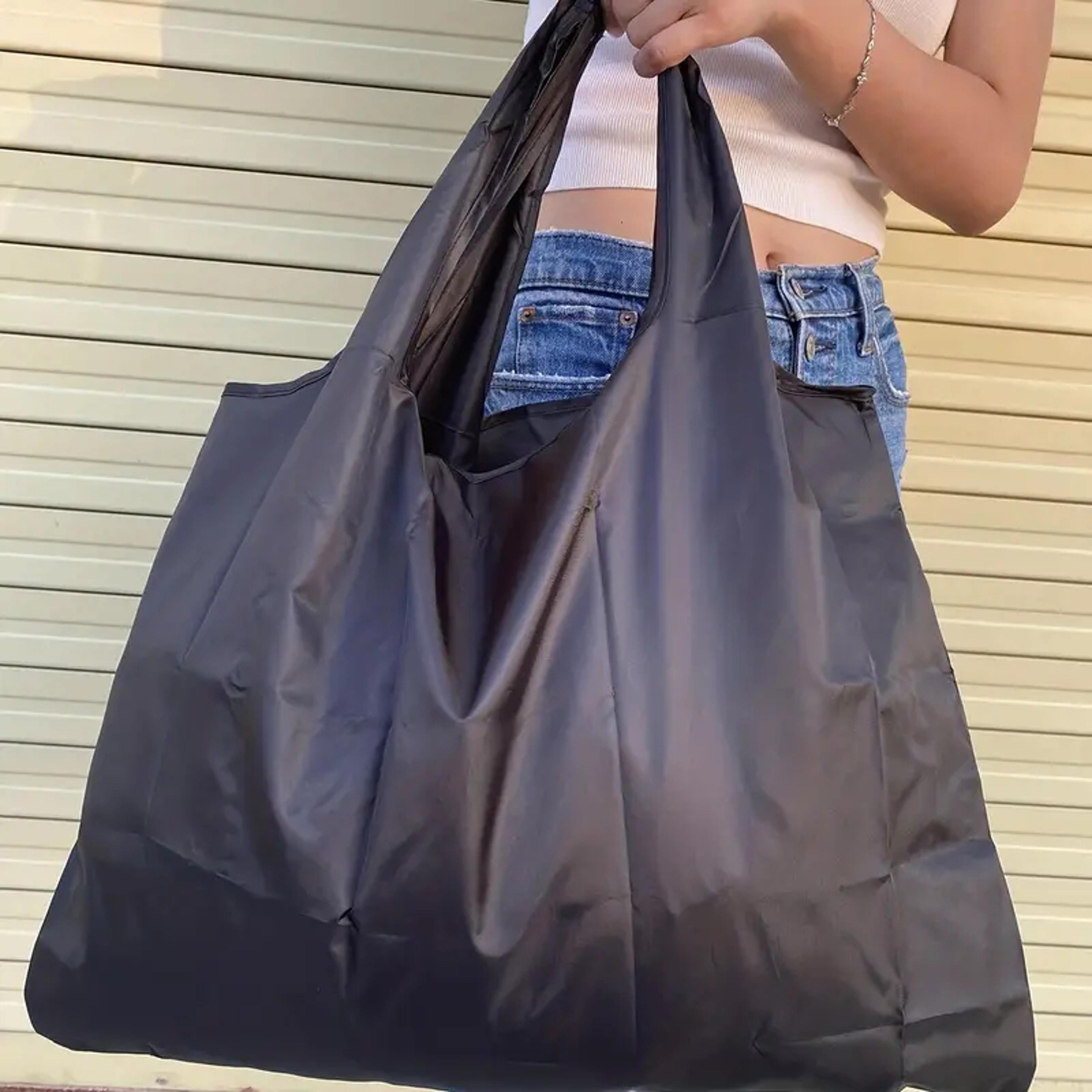 Large Capacity Foldable Eco Friendly Waterproof Shopping Grocery Bag Portable Shoulder Storage Bag  0