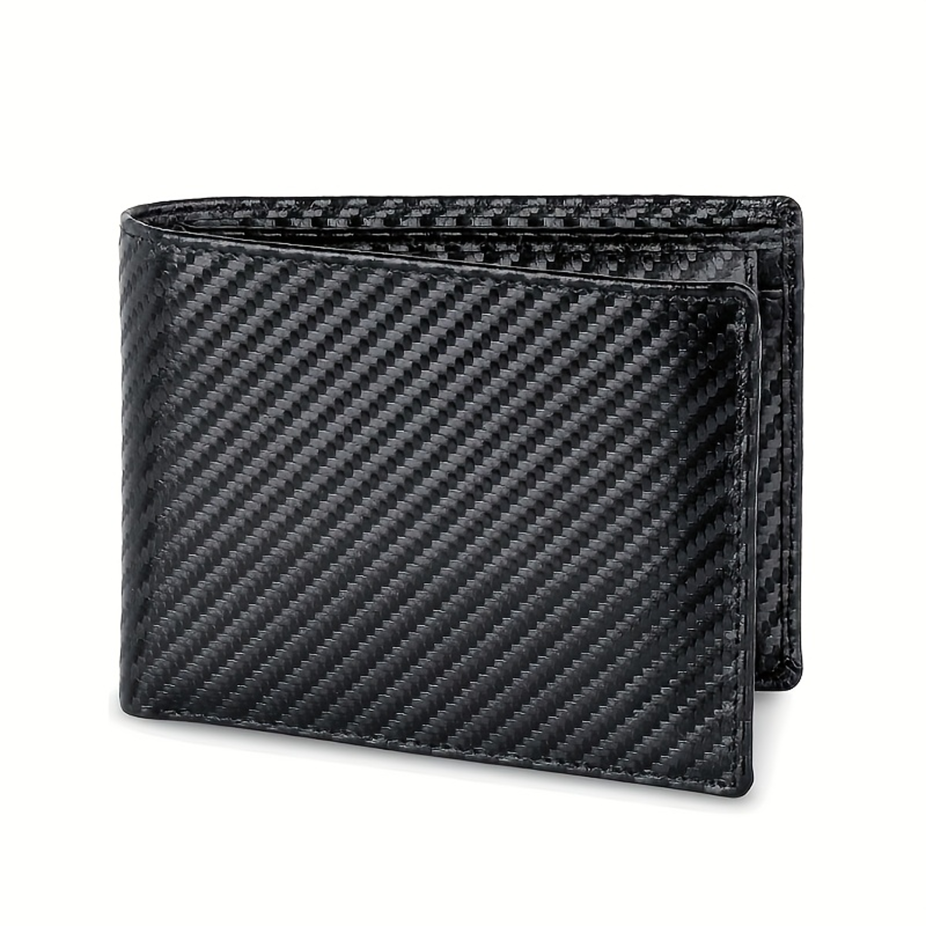 Mens RFID Carbon Fiber Wallet With Coin Pocket Durable  Secure Wallet For Men 5