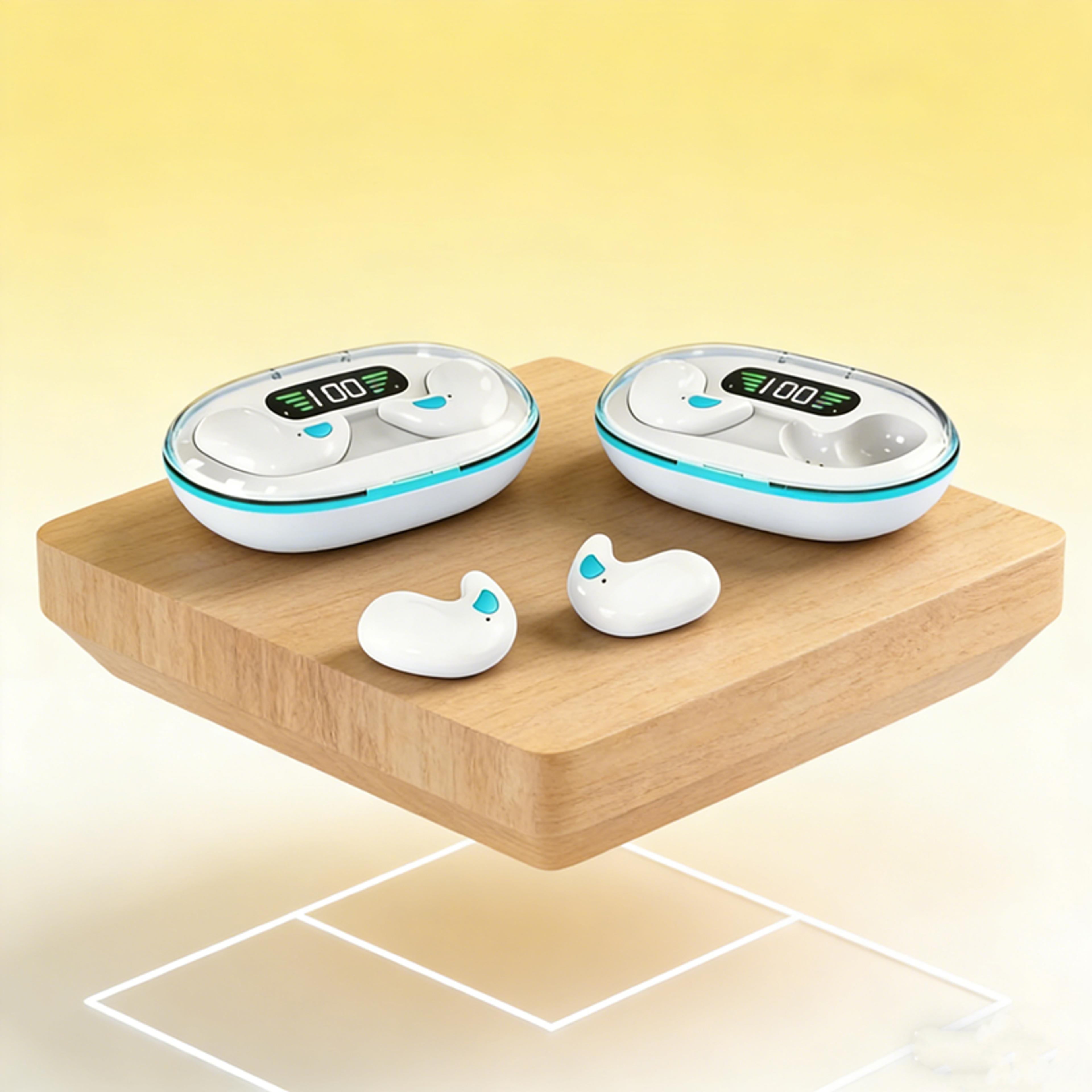 mini wireless bluetooth earphones with noise reduction hifi stereo sports & sleep bluetooth headset