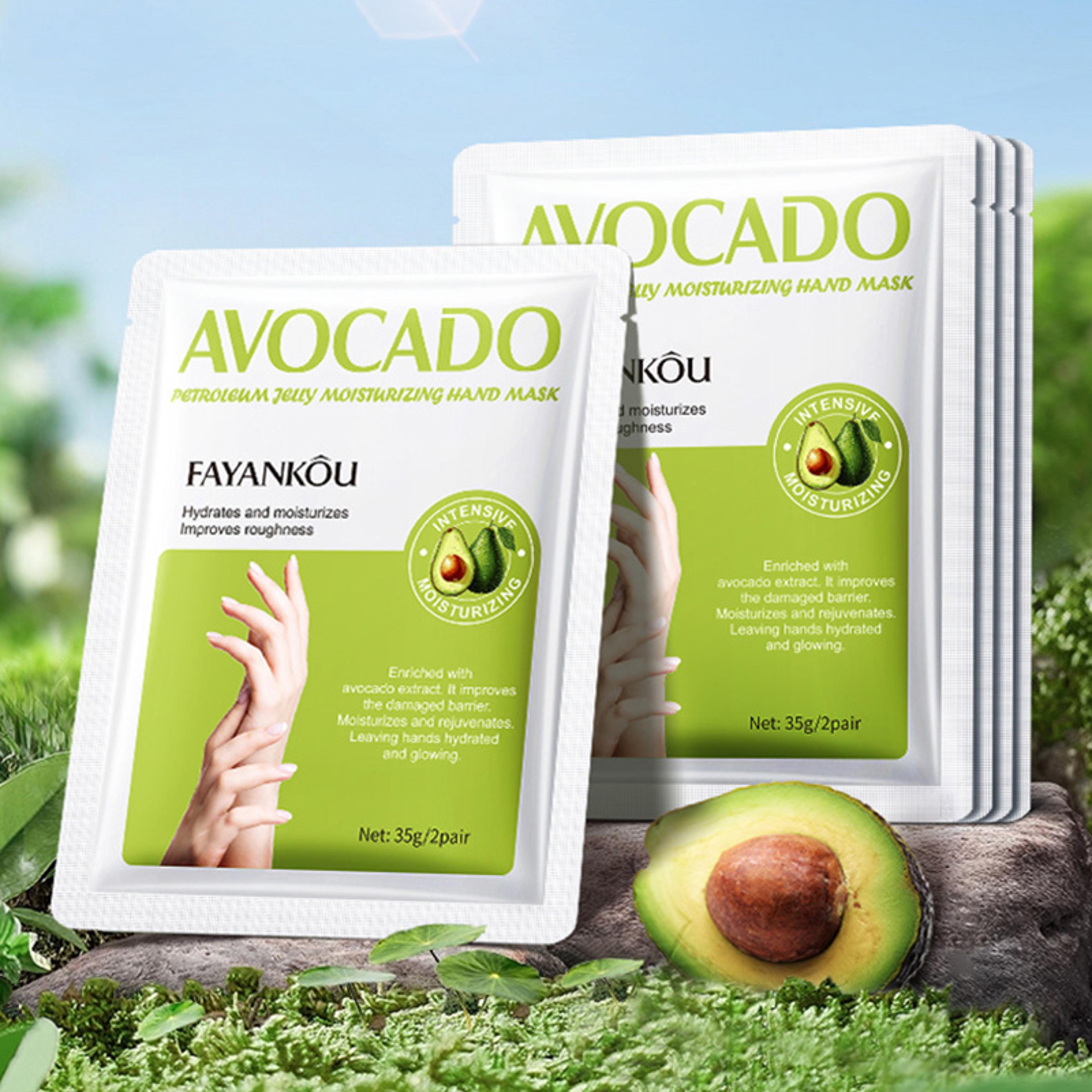 avocado glow moisturizing hand mask for hydrated smooth & soft skin
