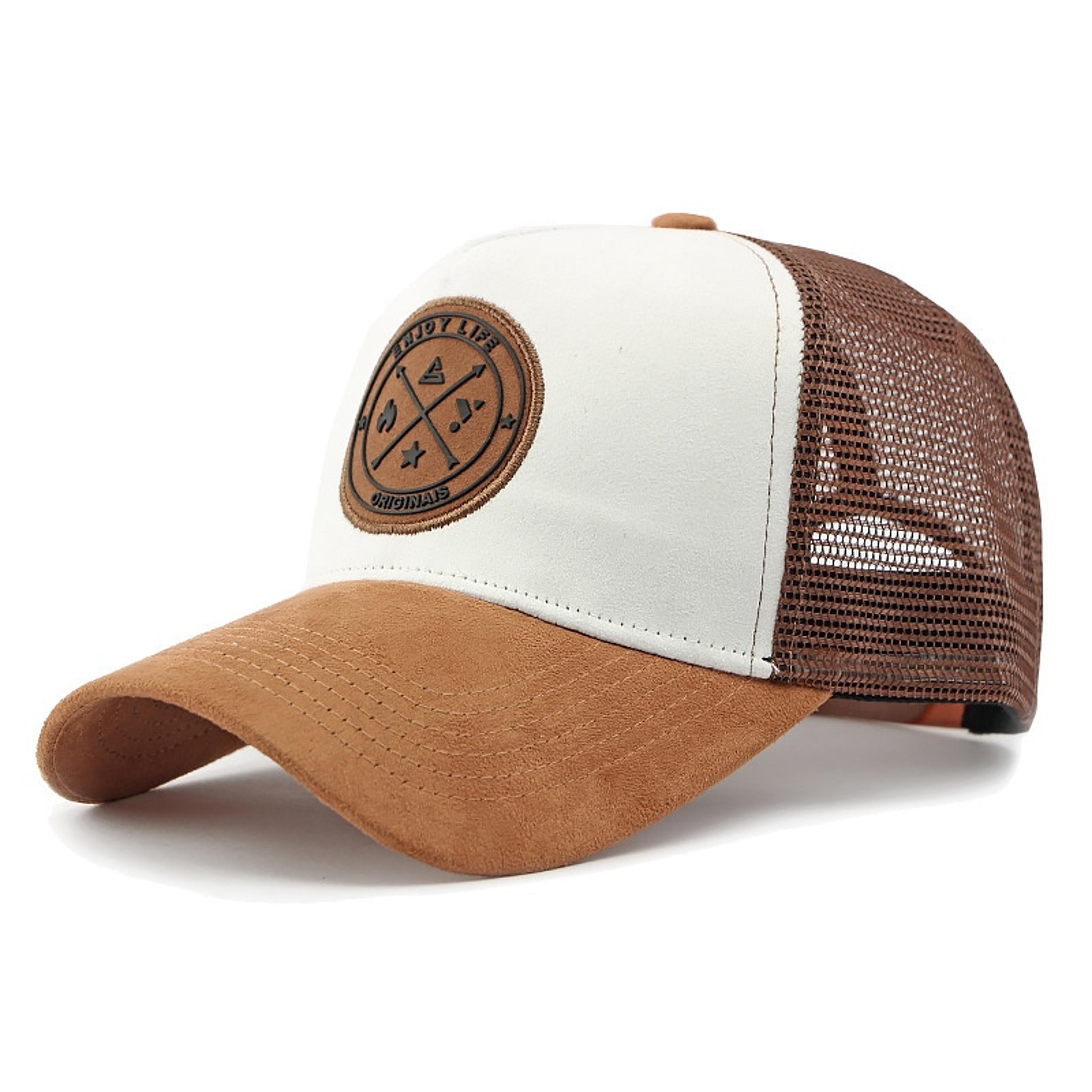 Premium Suede Mesh Trucker Hat Breathable  Adjustable Baseball Cap 6