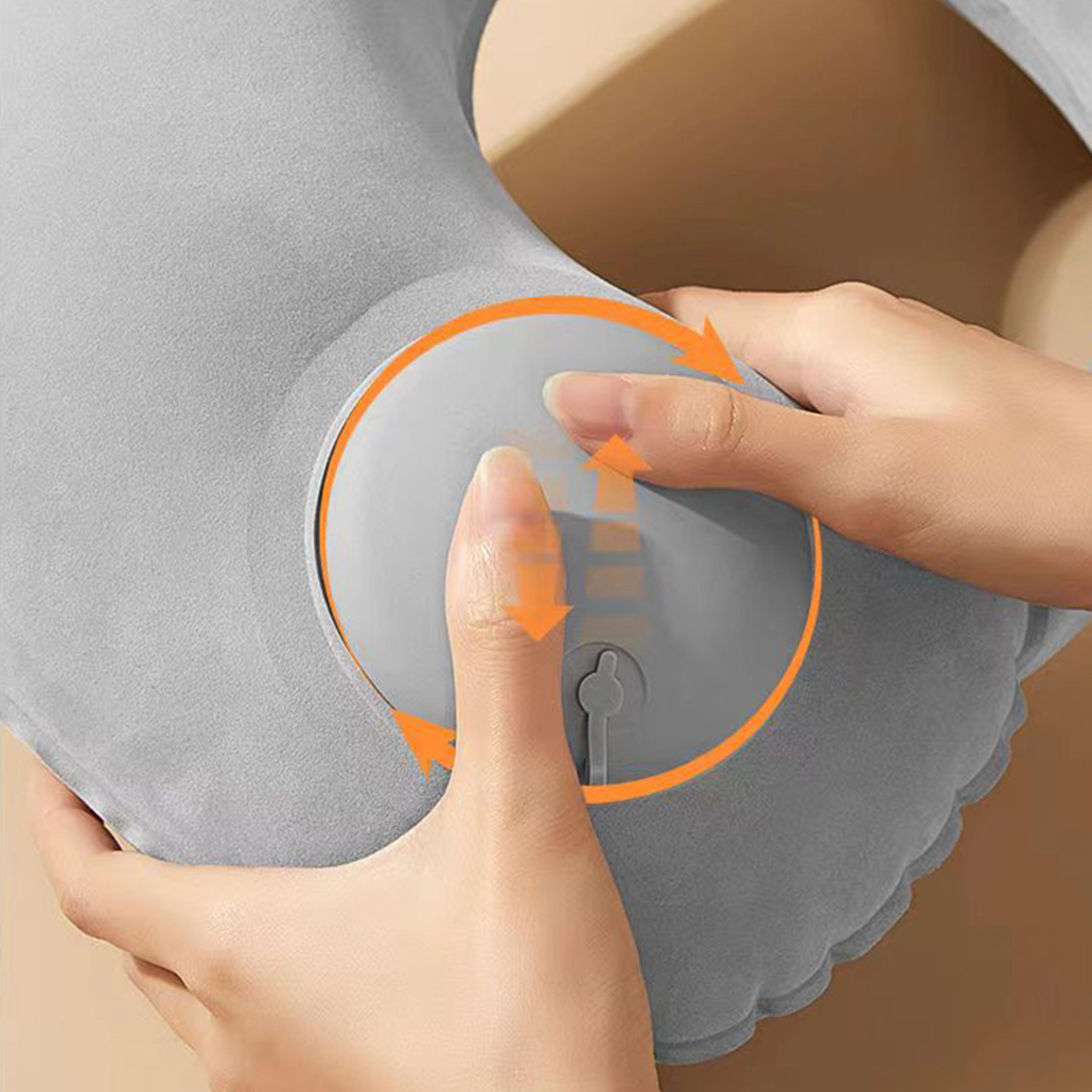 Automatic Inflatable Travel Neck Pillow Portable U Shaped Cushion 4