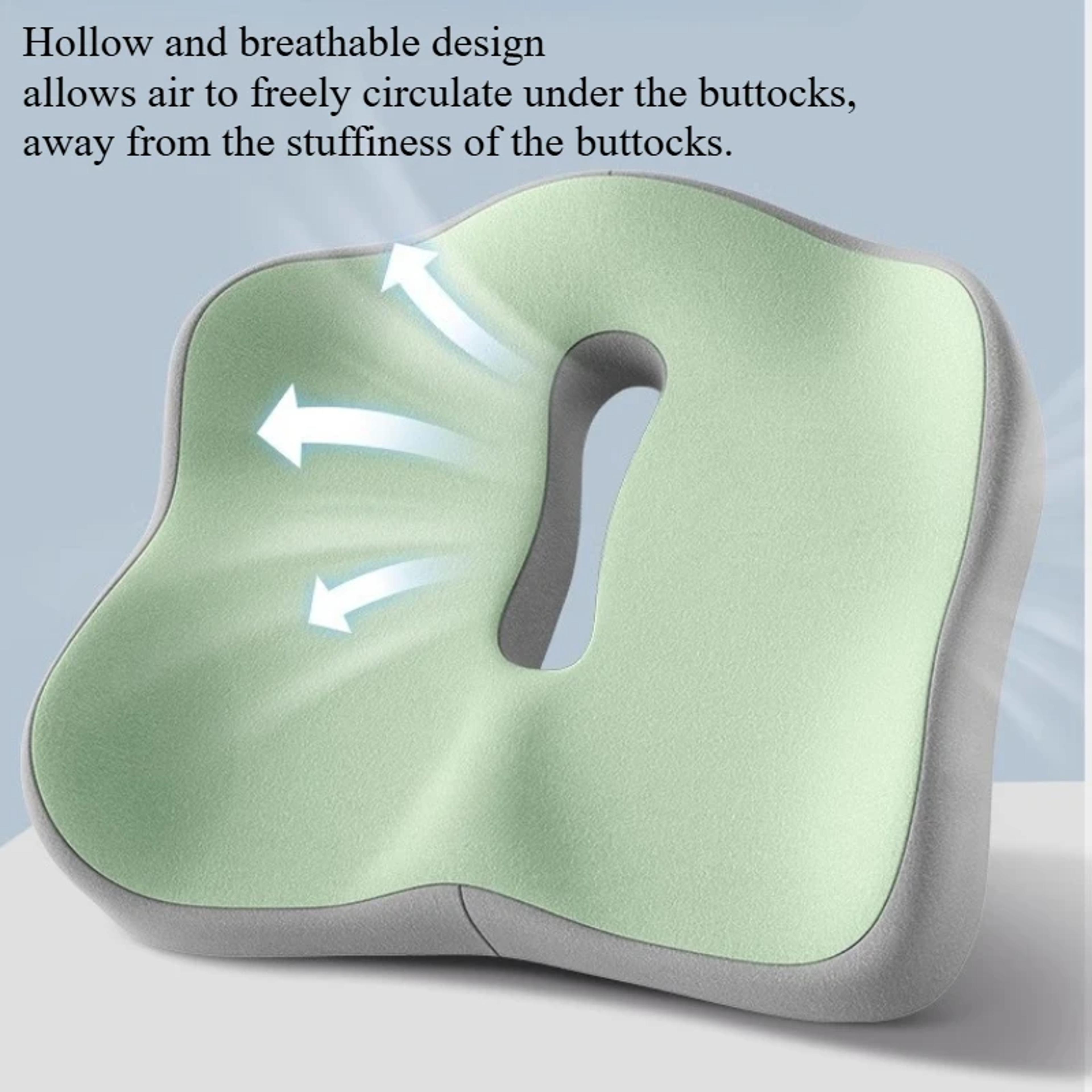 Ergonomic Memory Foam Seat Cushion For Car  Office Washable Comfort Support Pad 3