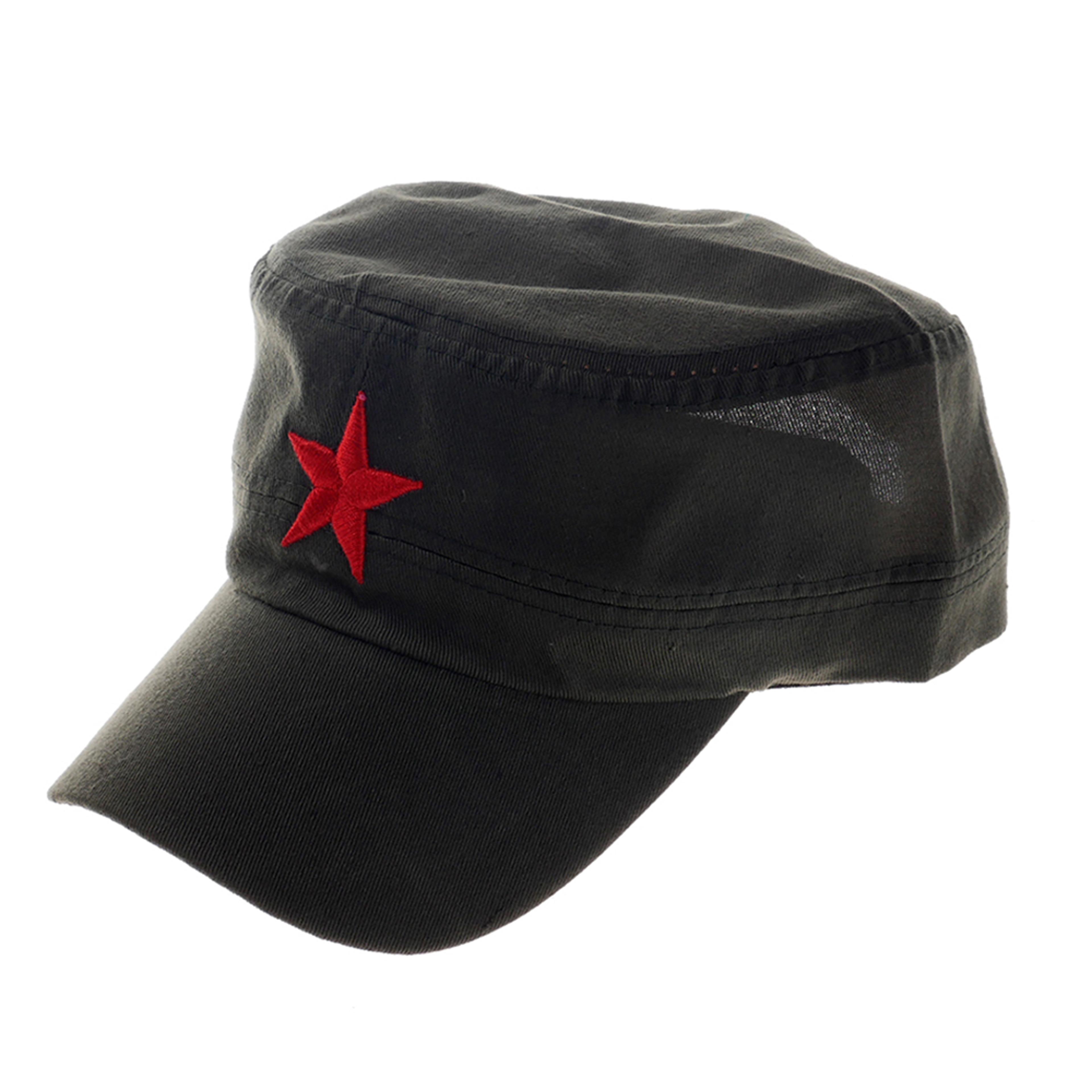 Authentic Style Red Cotton Military Cap With Iconic Star Red Cotton Military Cap Mao Hat For Street 3
