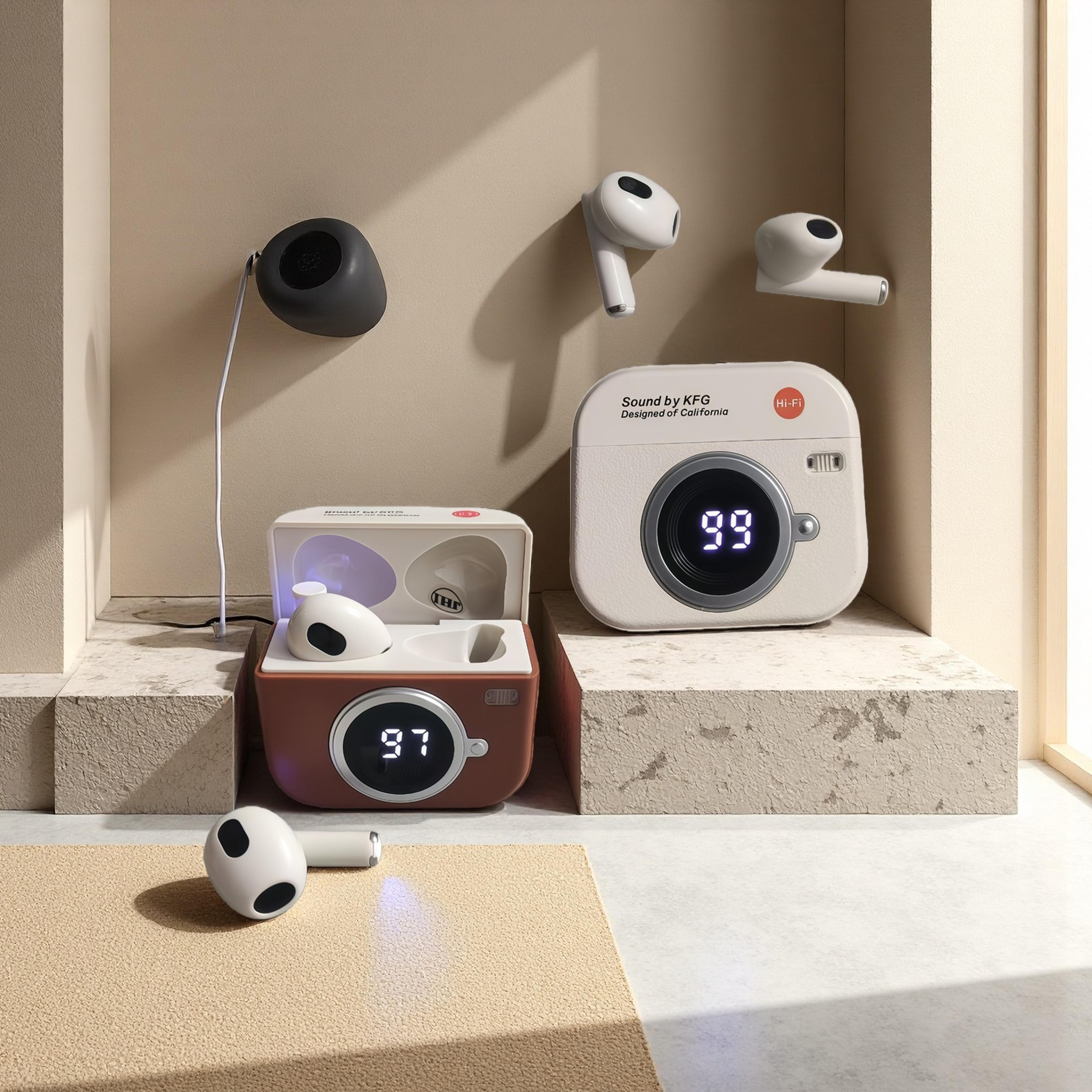 wireless sports earbuds with led display & hifi sound