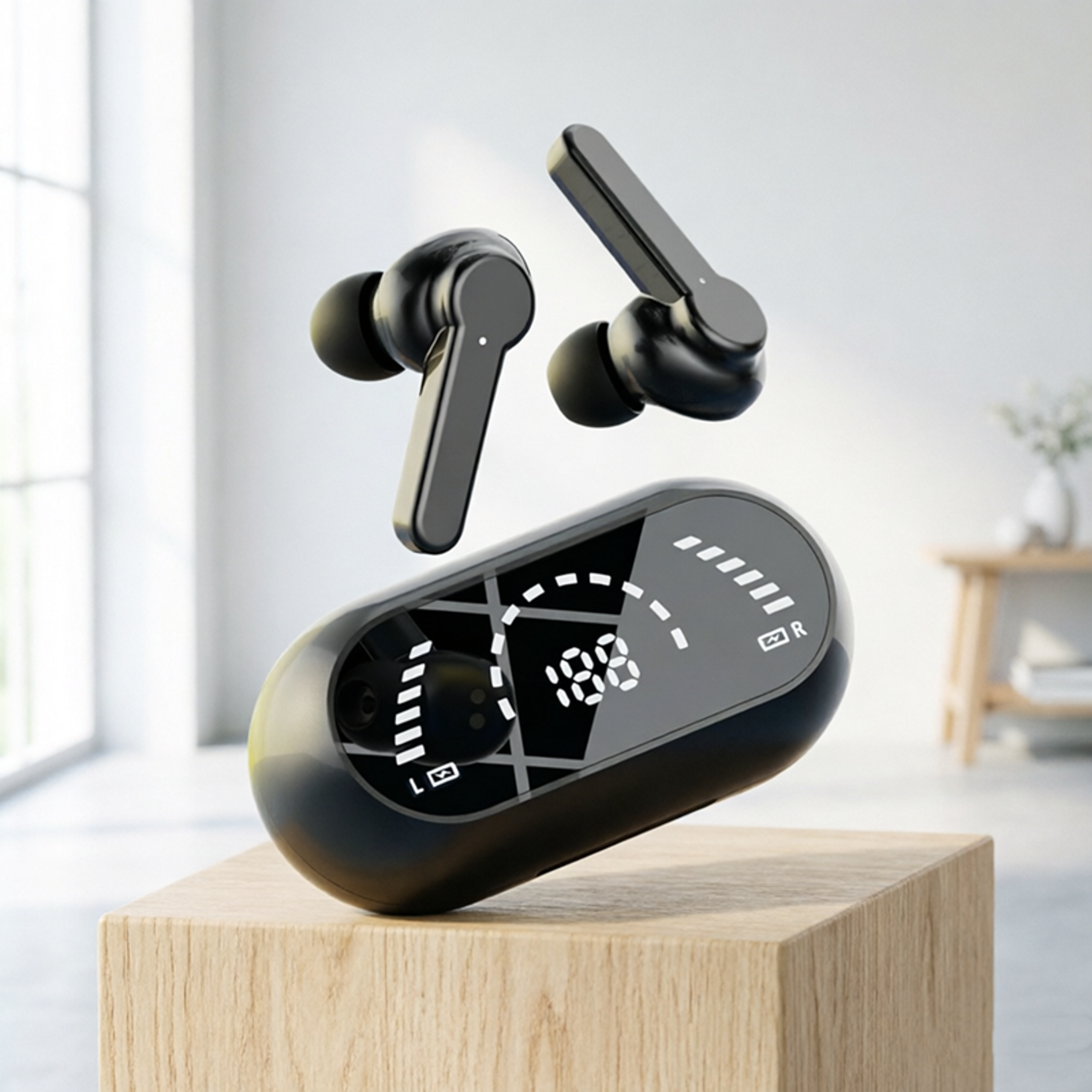 wireless earphones bluetooth headphones with noise canceling touch control