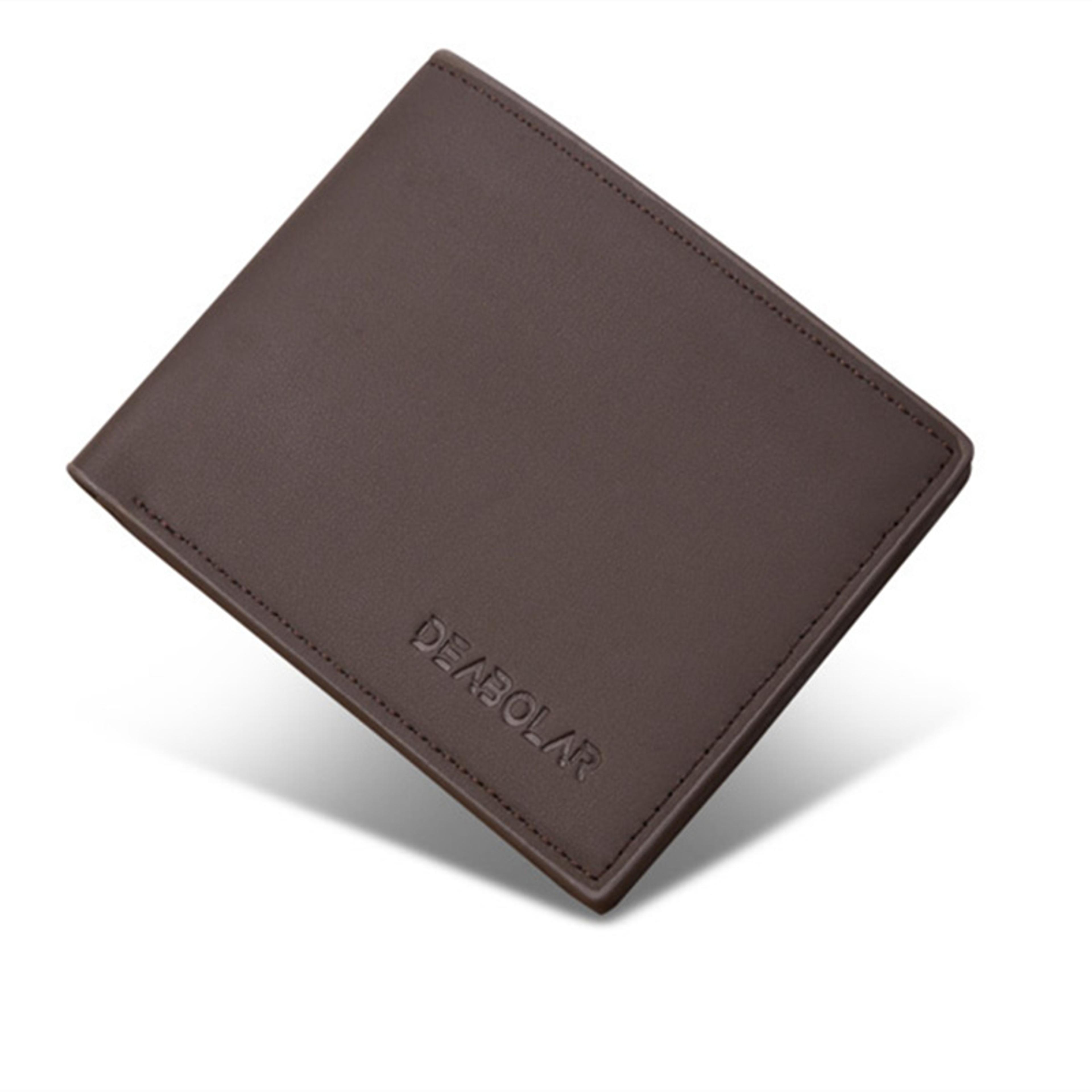 Classic Small Mens Wallet Premium PU Leather Card  Photo Holder 7