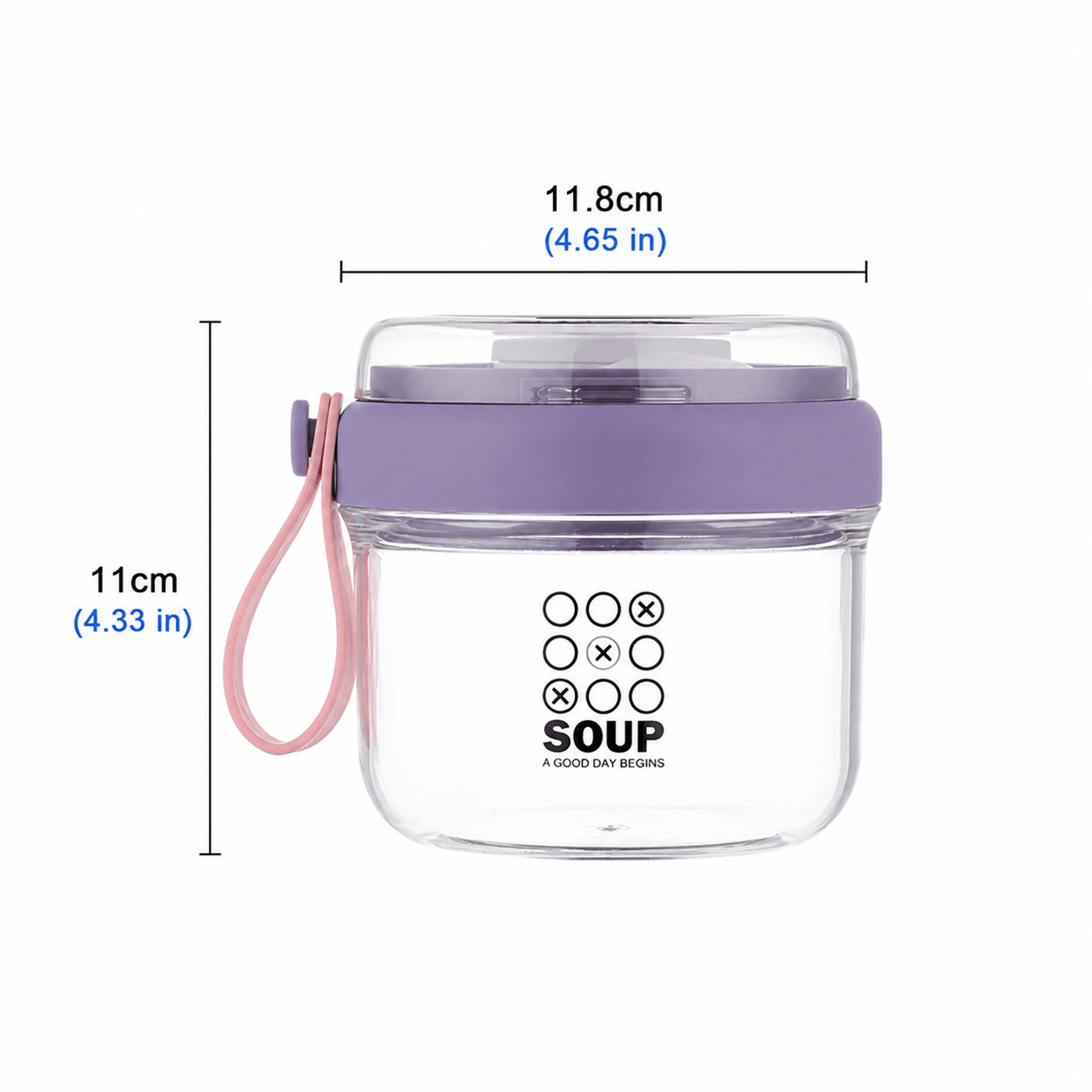 Double Layer Portable Salad Cup  Yogurt Container With Lid Dispenser 5