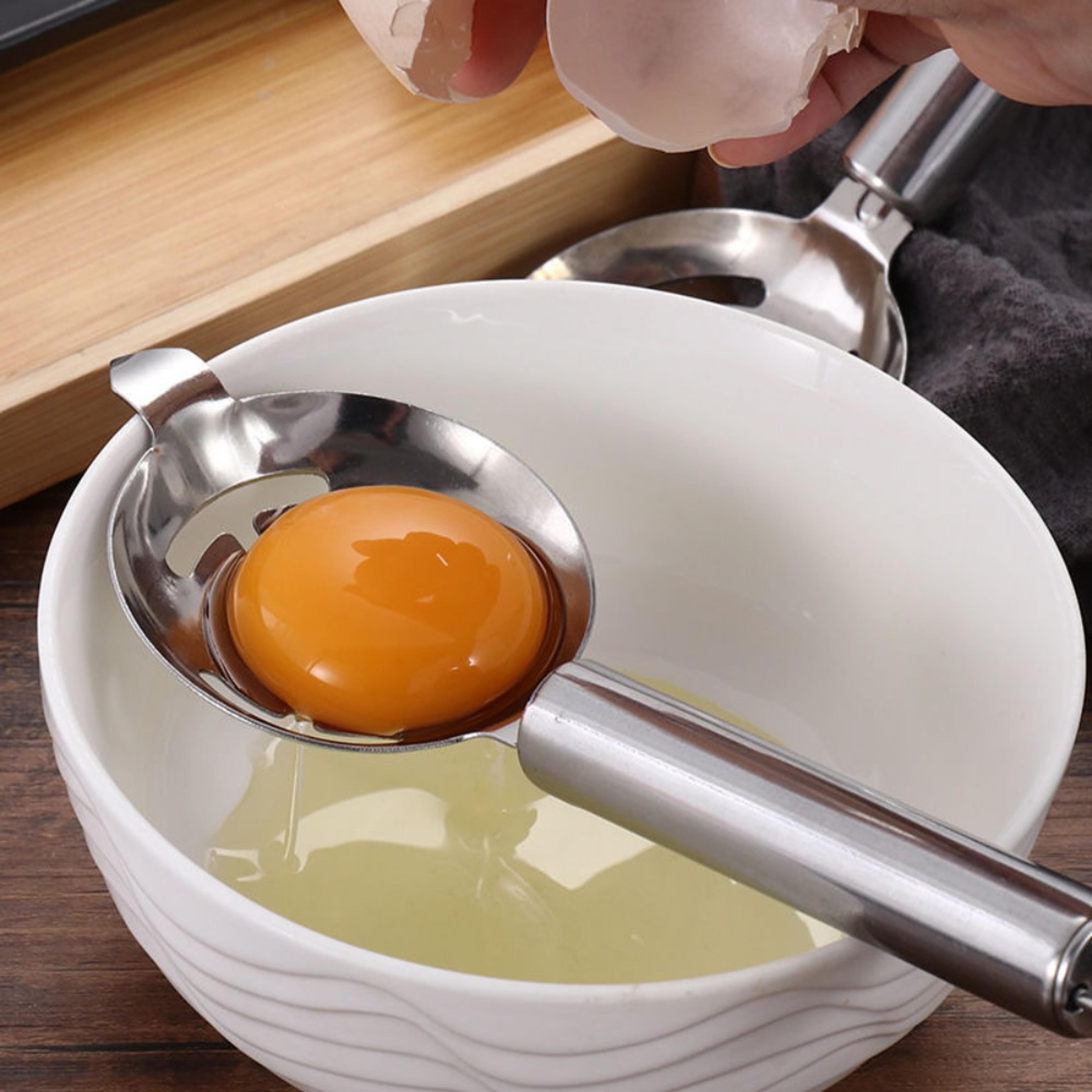 professional stainless steel egg yolk separator with long handle