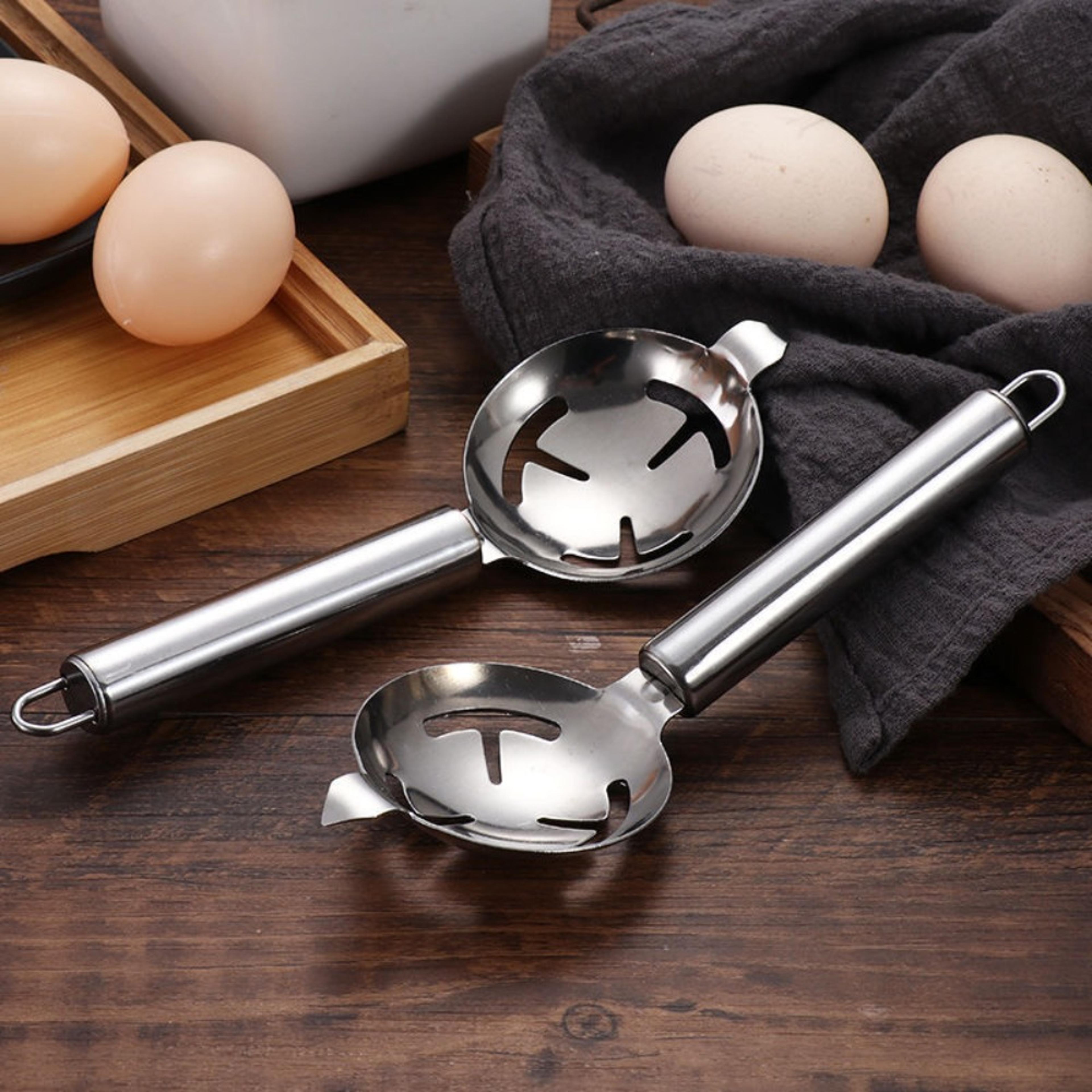 Professional Stainless Steel Egg Yolk Separator With Long Handle 2