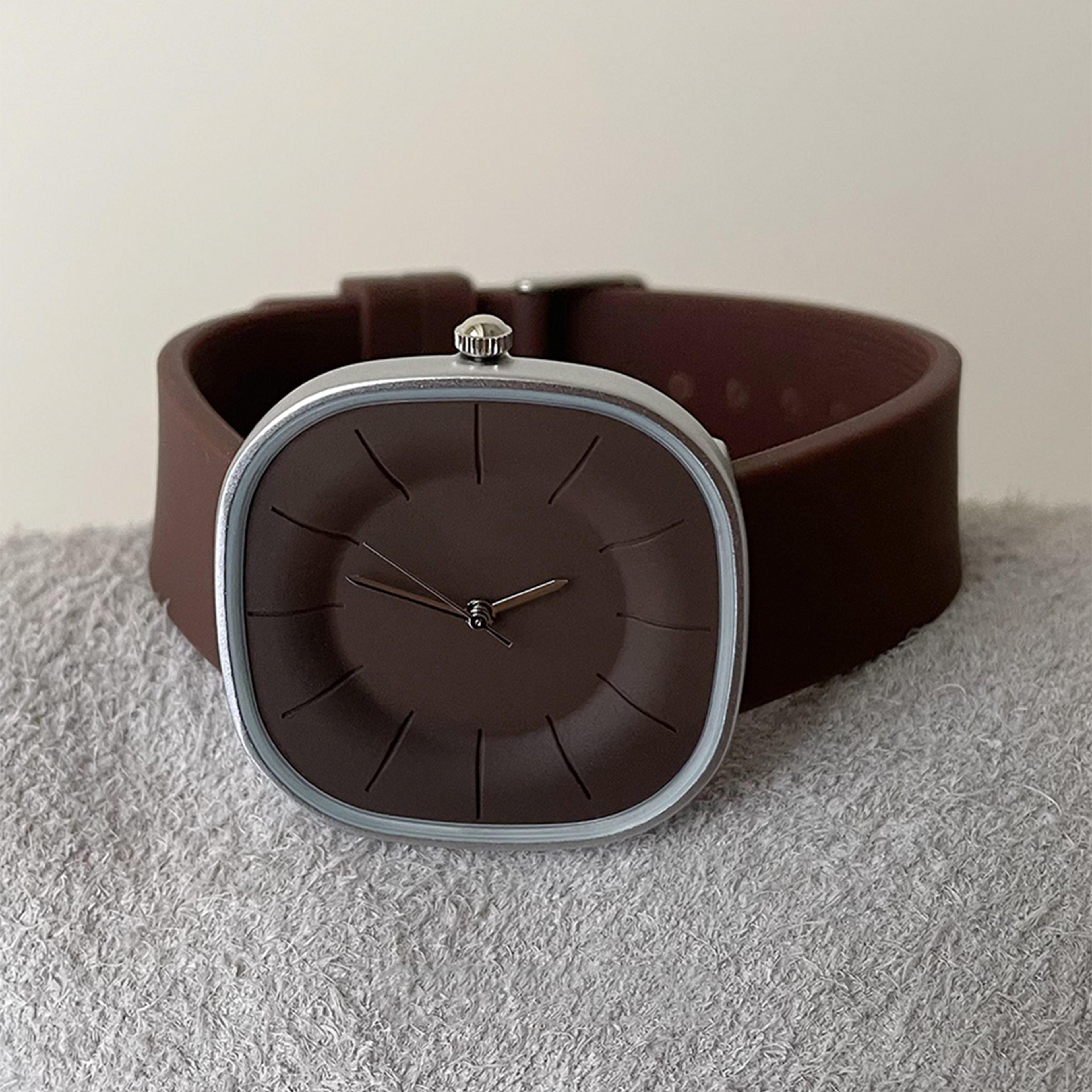 dopamine square face waterproof quartz watch for women