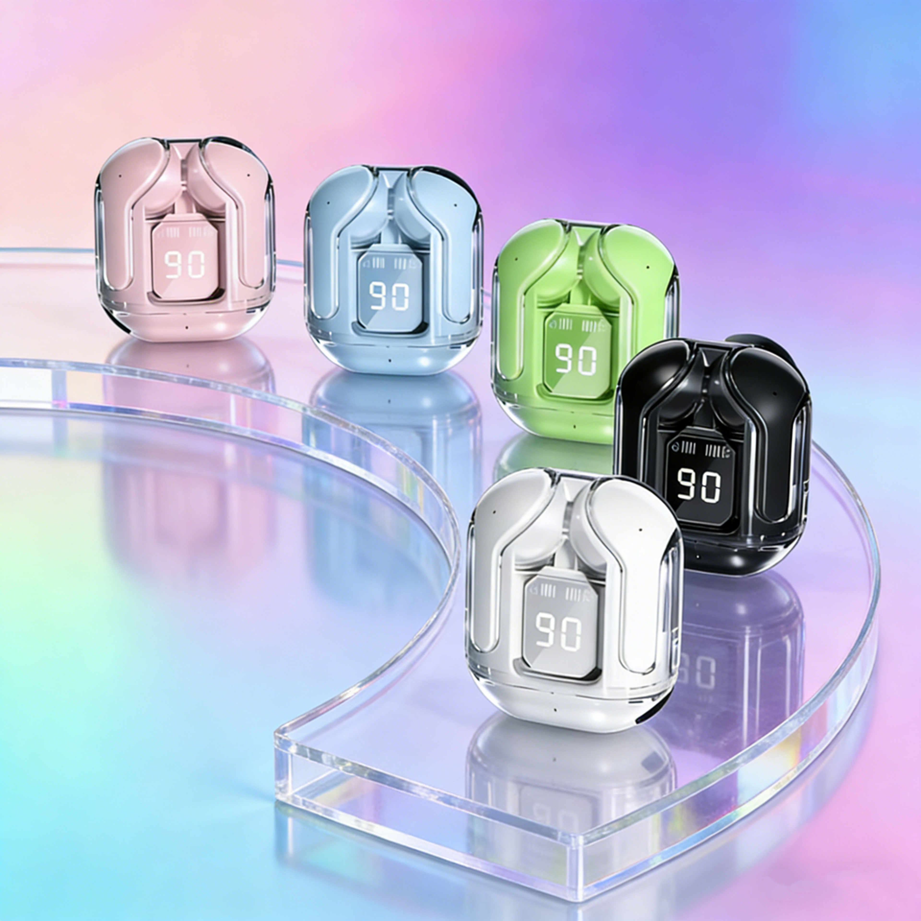 tws transparent wireless earbuds with hifi sound bluetooth