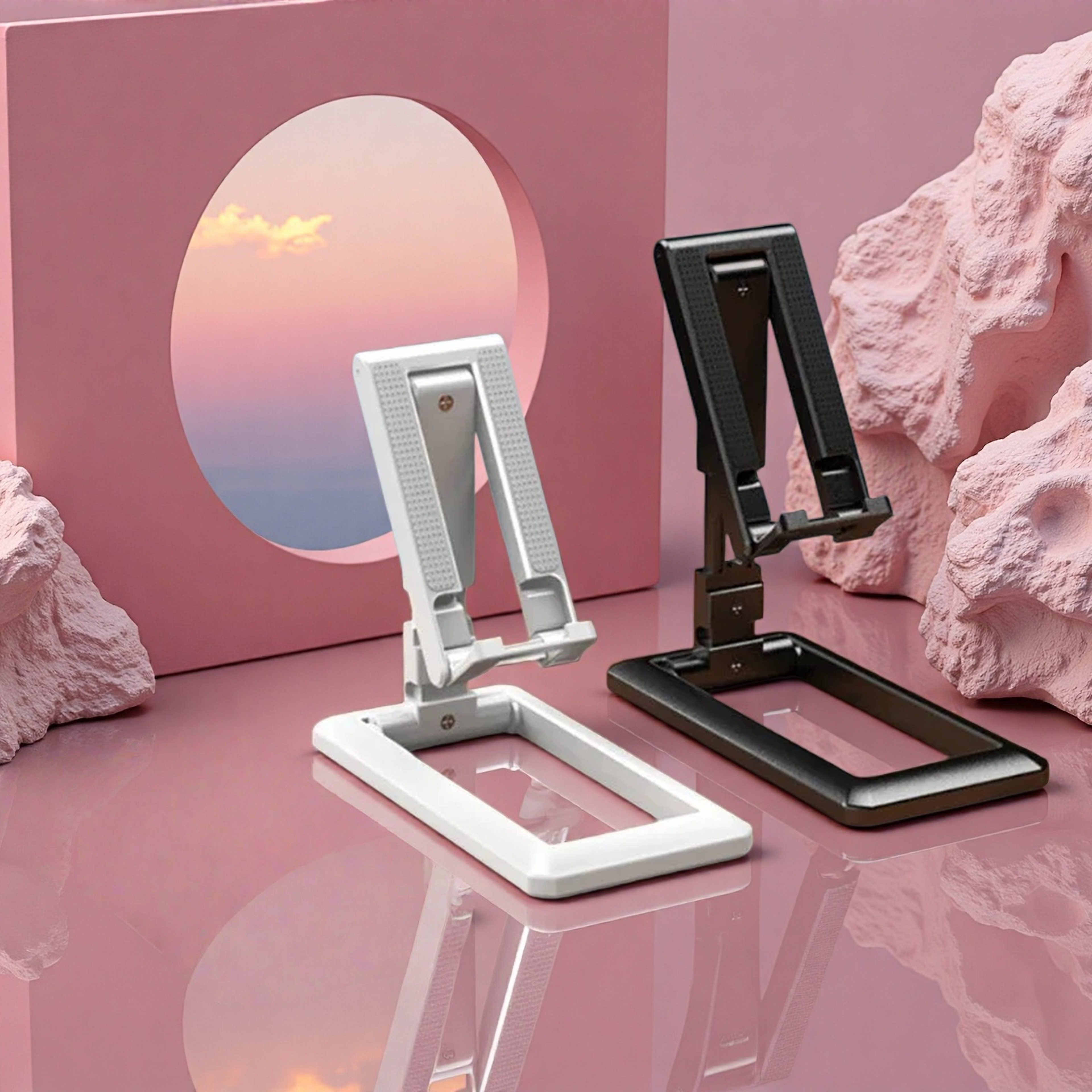 adjustable phone & tablet stand for desk portable mobile holder