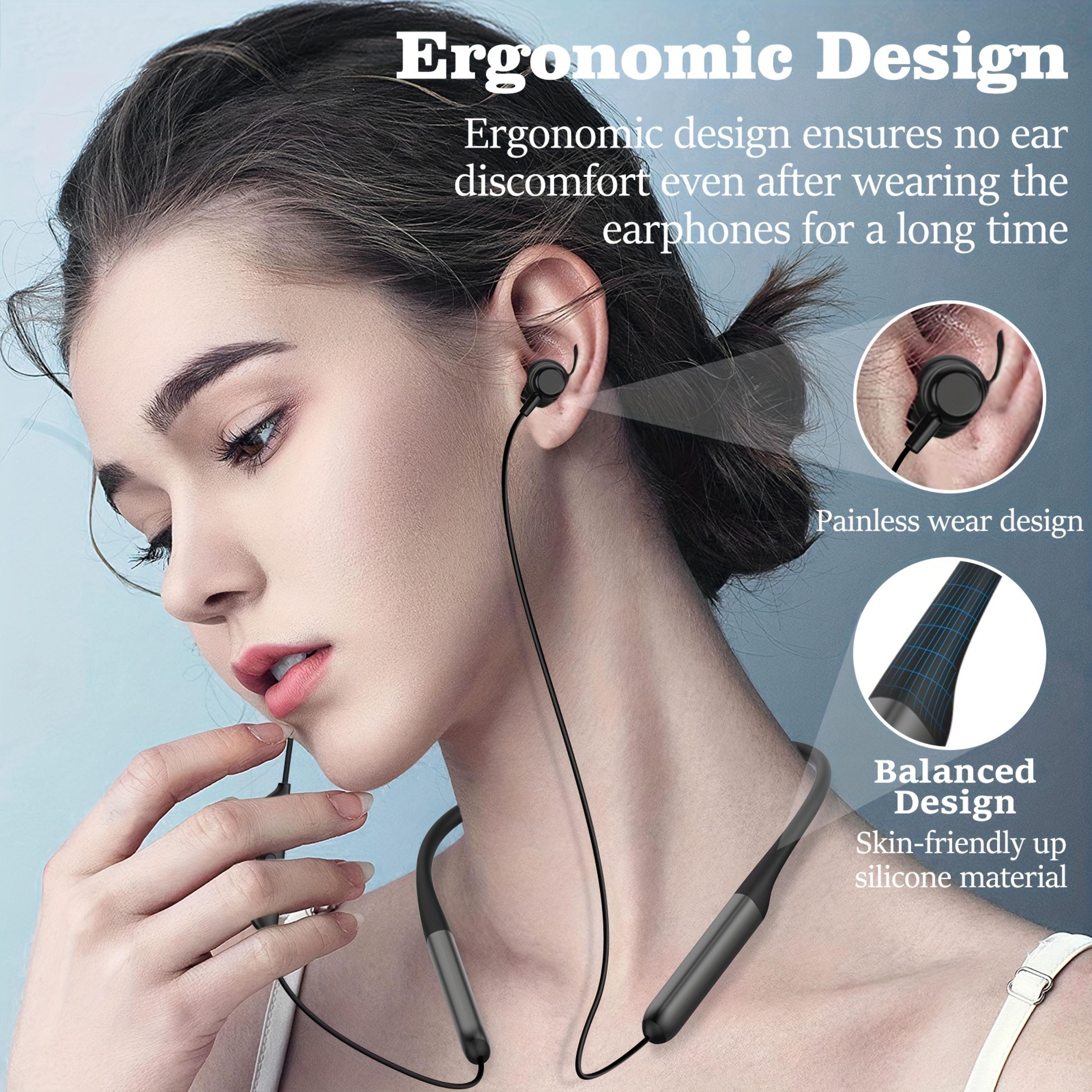 Wireless Neckband Earphones With Clear Mic  Anti Slip Controls For Running 1