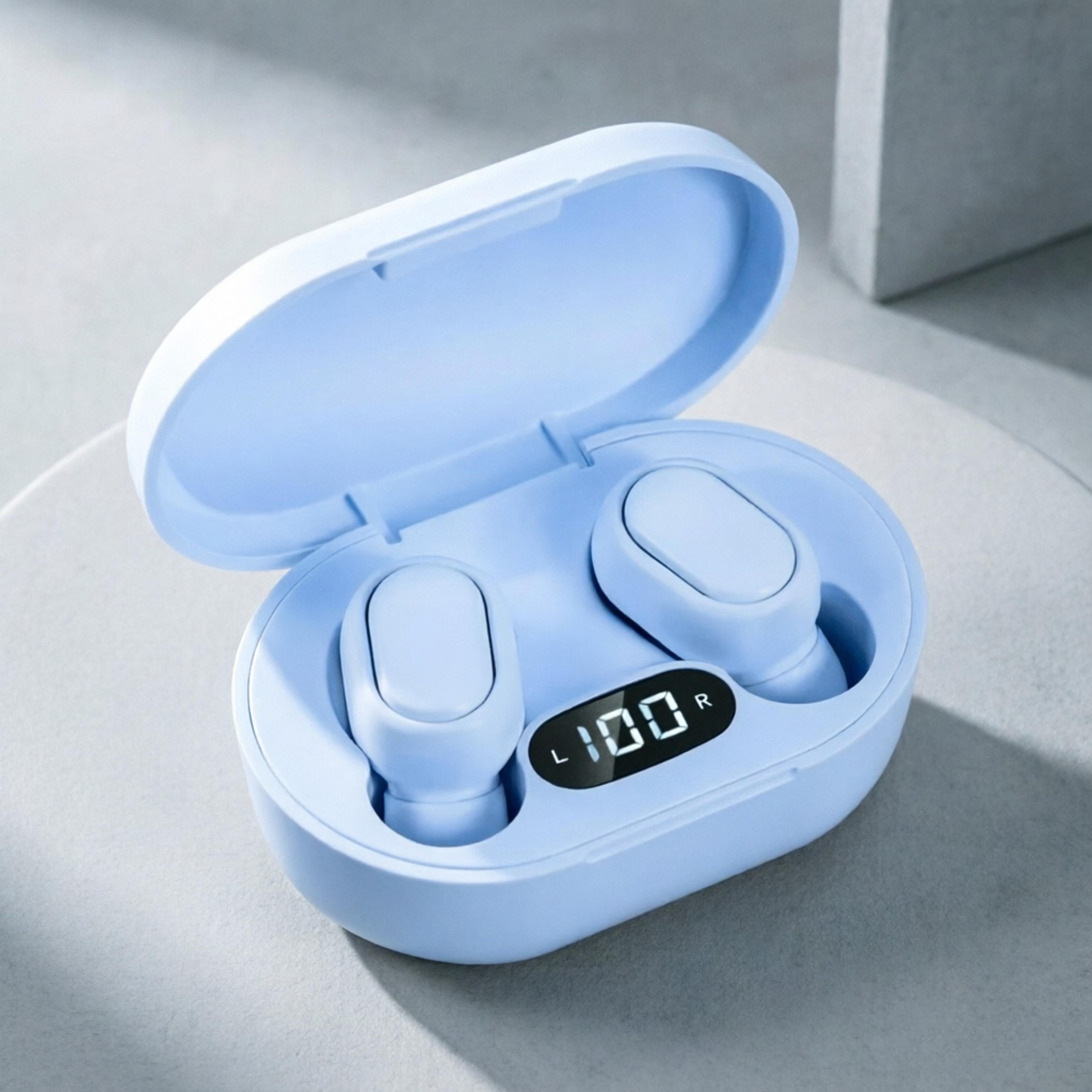 wireless bluetooth earbuds with mic & led display tws headphones