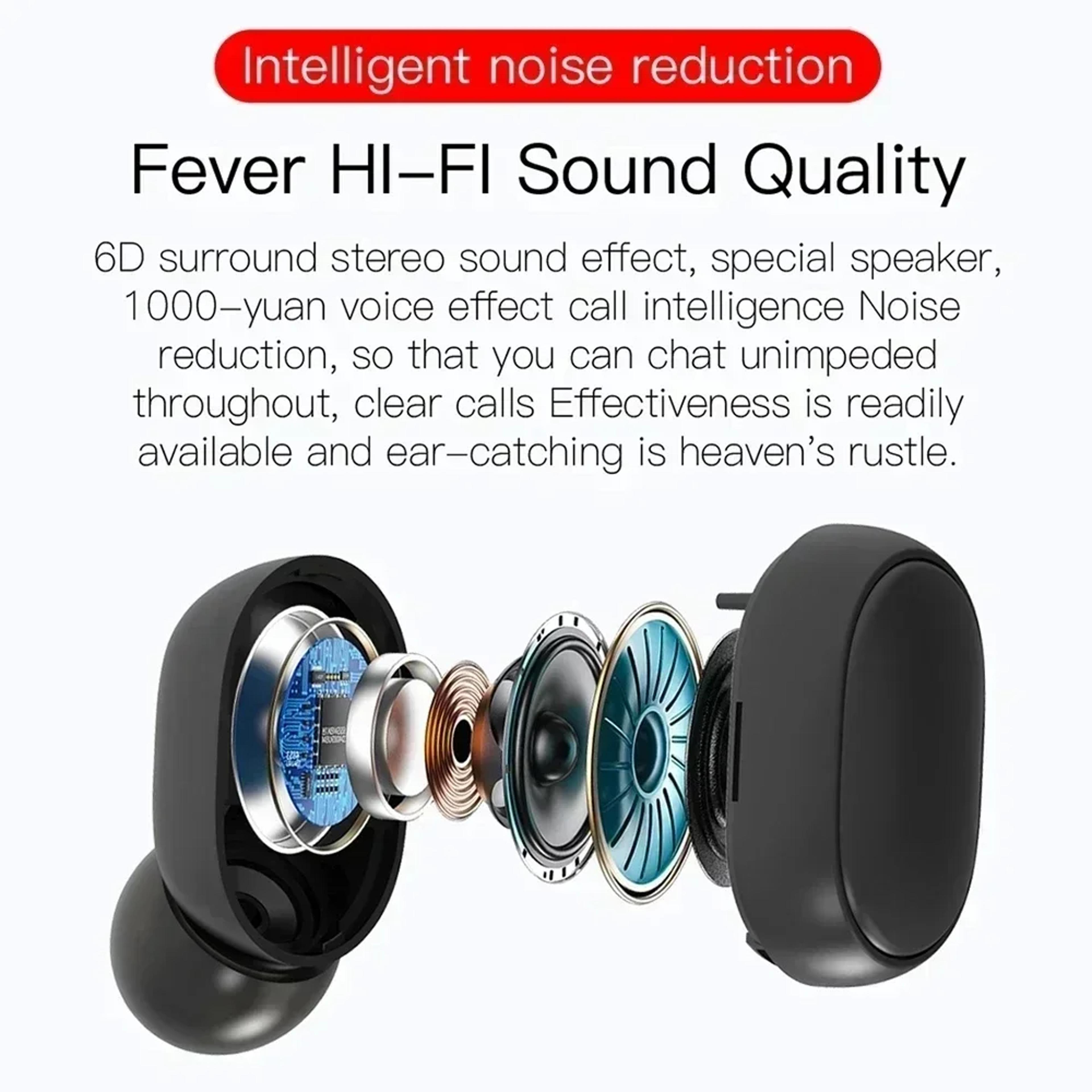 Premium TWS Bluetooth Earphones Wireless NoiseCancelling Headset With Microphone 2