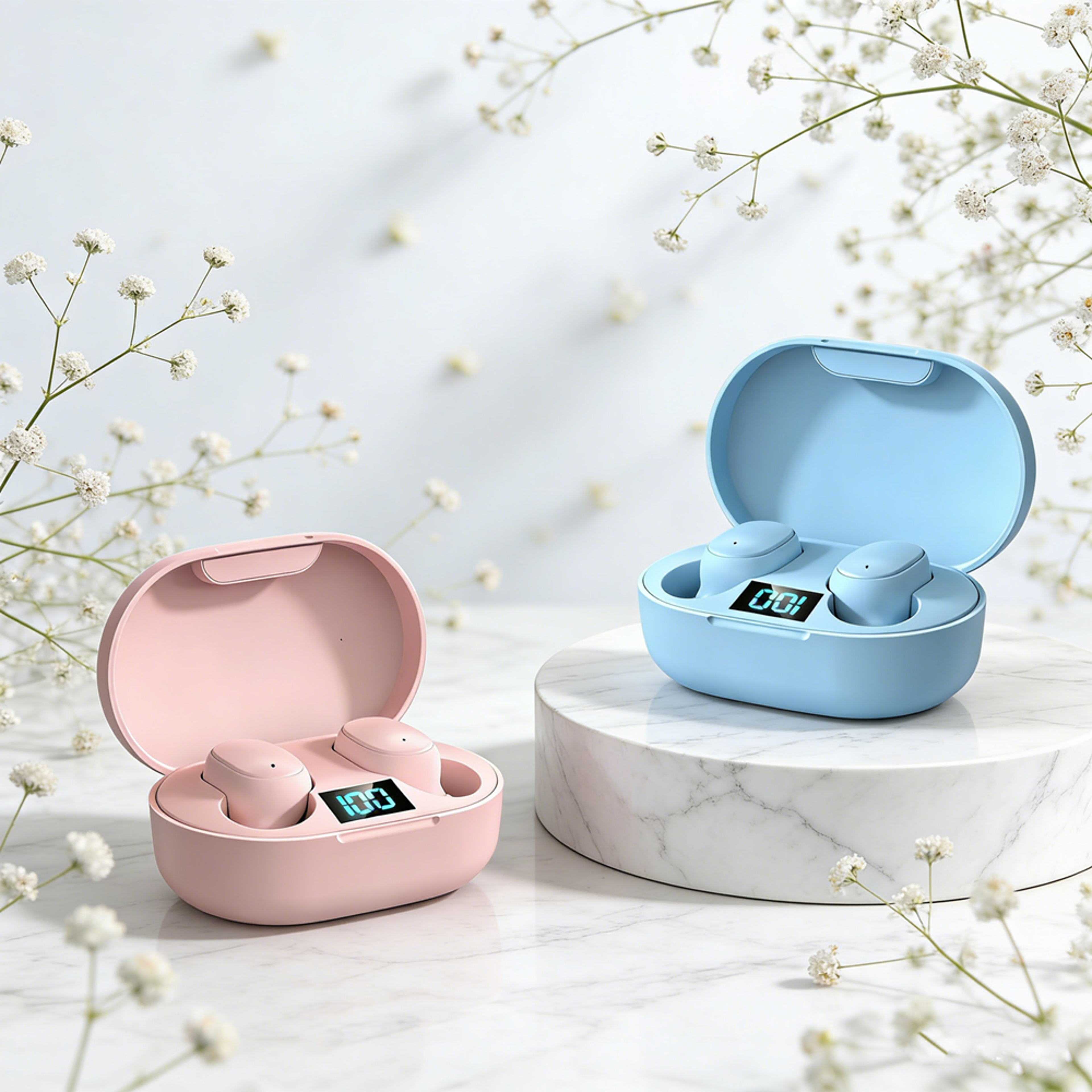 Wireless TWS Bluetooth Earphones With Noise Cancelling  Mic 1