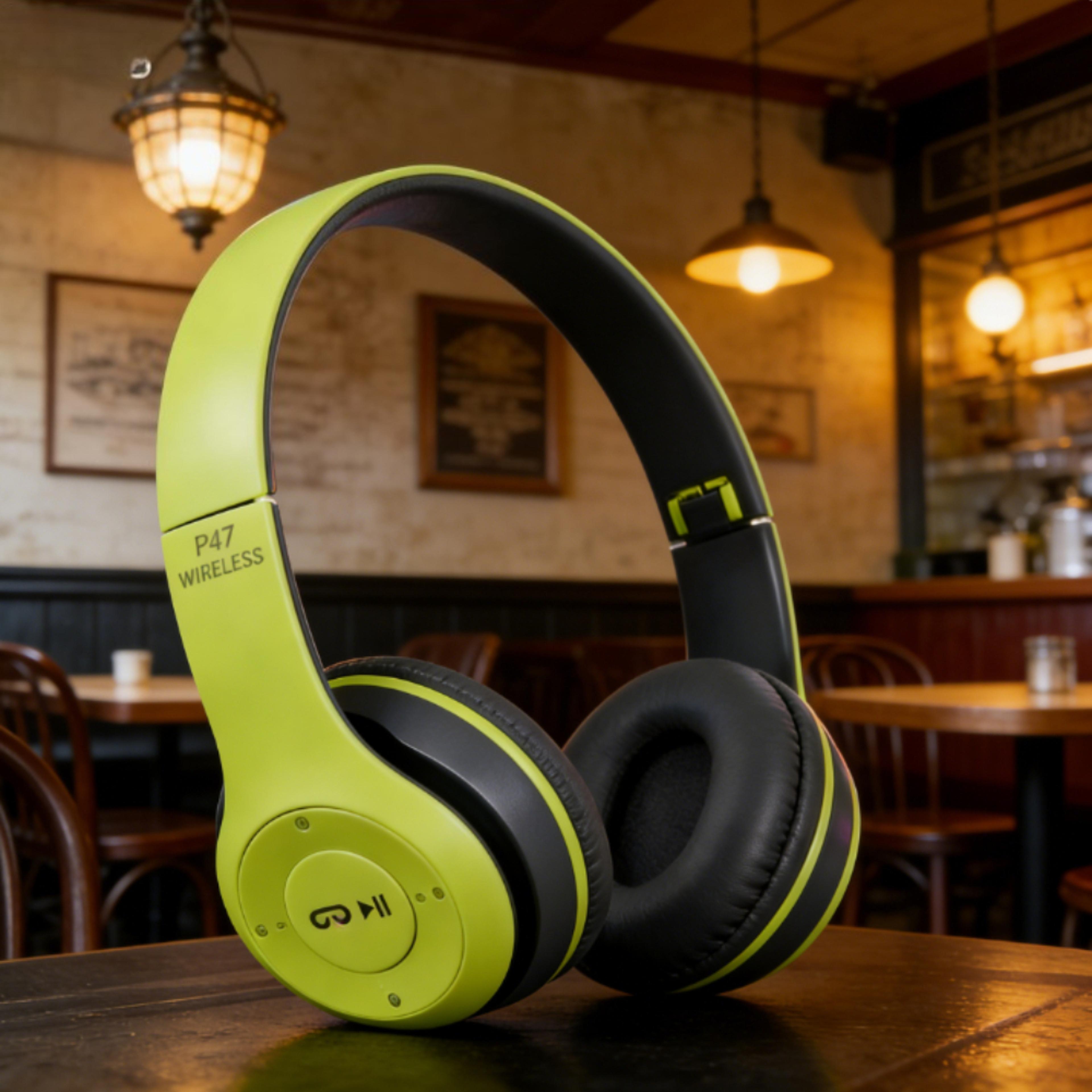 premium foldable bluetooth headphones wireless over ear headset with mic & volume control