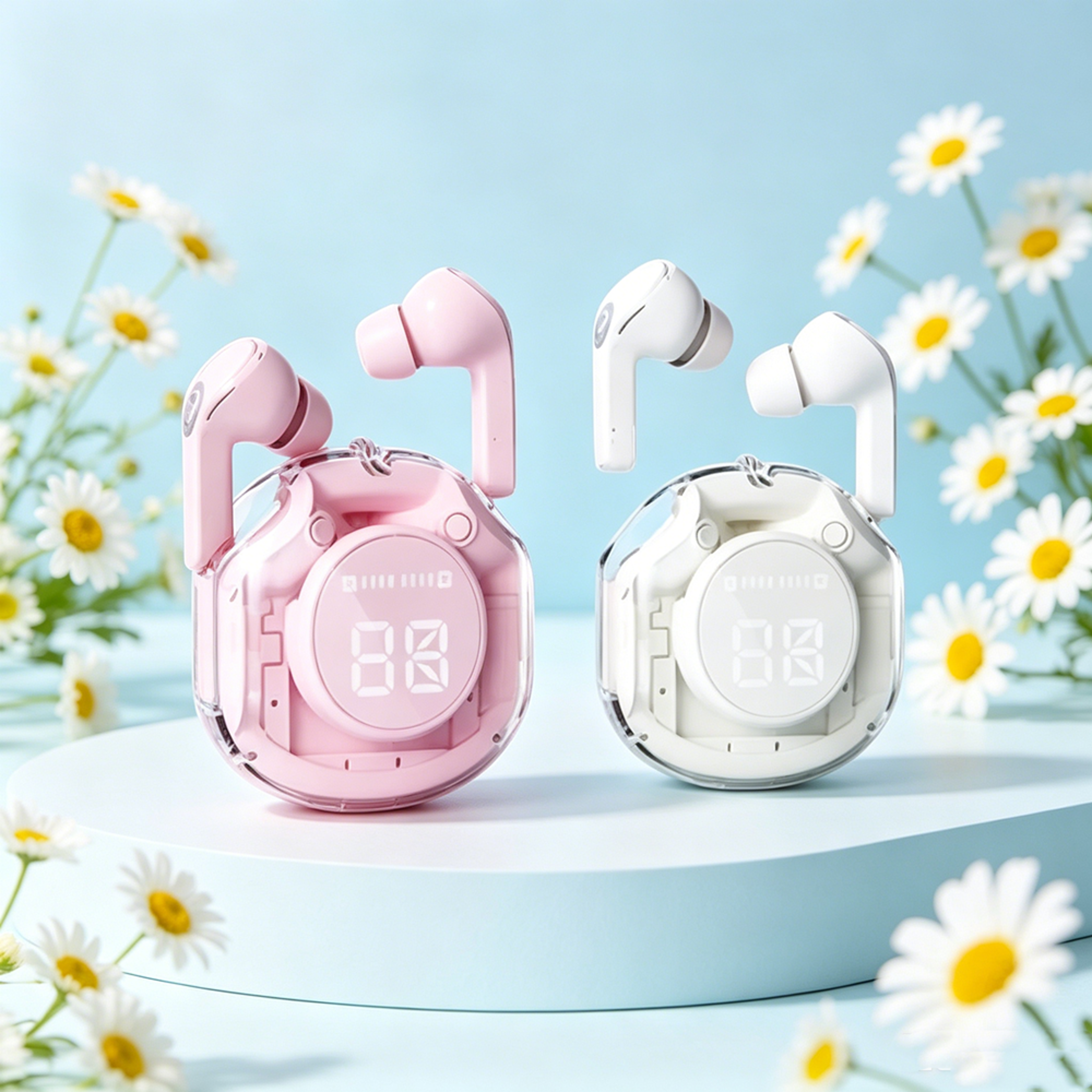 true wireless earbuds noise canceling bluetooth headphones with heavy bass for sports and gaming