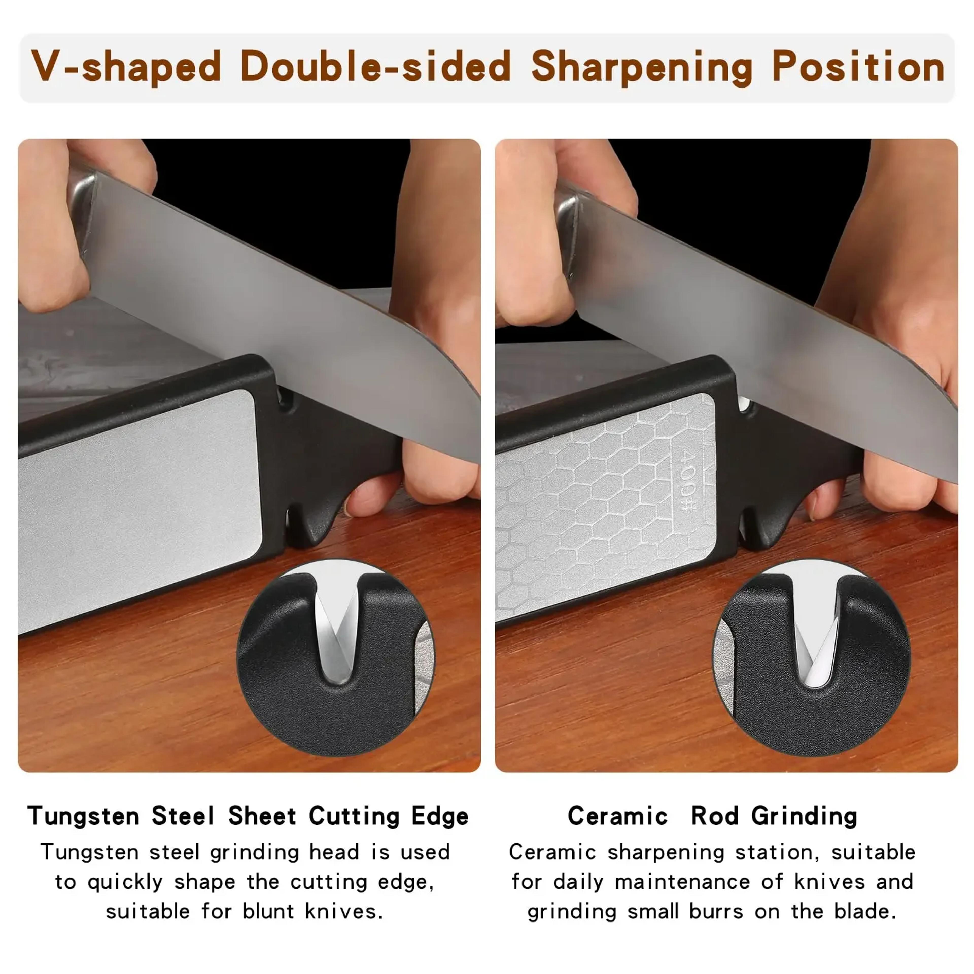 Premium Kitchen Diamond Whetstone Knife Sharpener Double Sided Knife Sharpening Stone For Ceramic   2