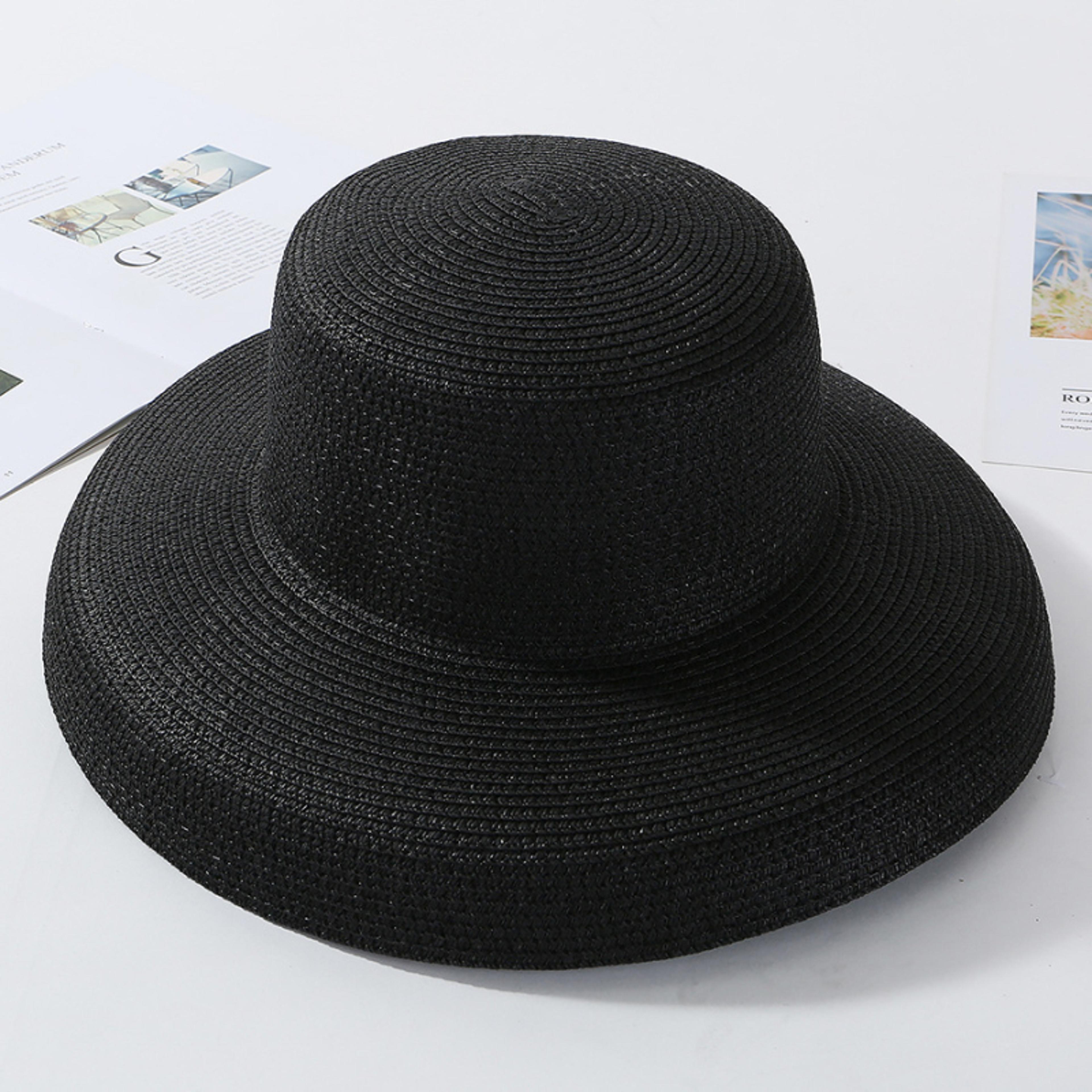 Elegant Wide Brim Straw Sun Hat Packable Beach Panama Hat For Women 4