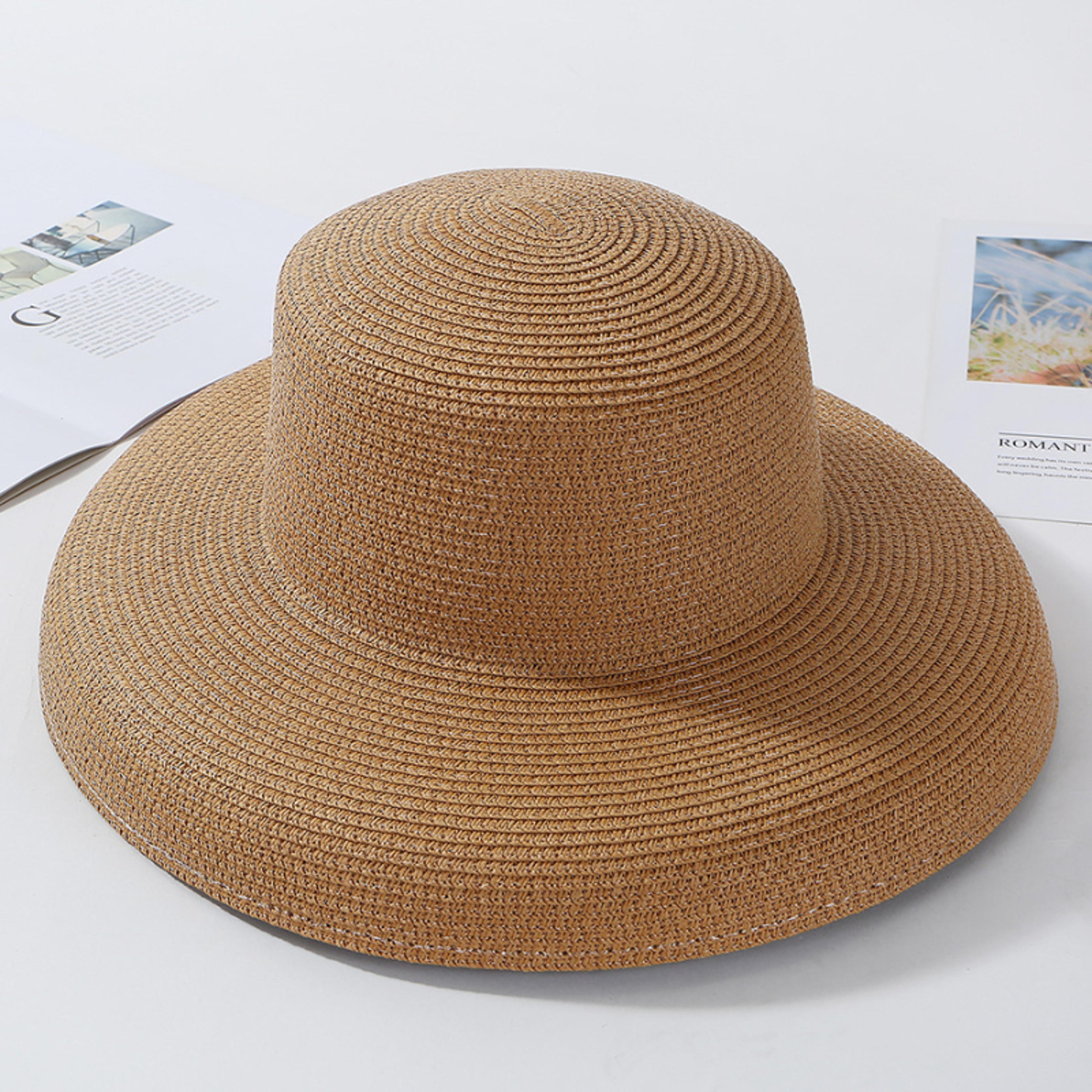 Elegant Wide Brim Straw Sun Hat Packable Beach Panama Hat For Women 6