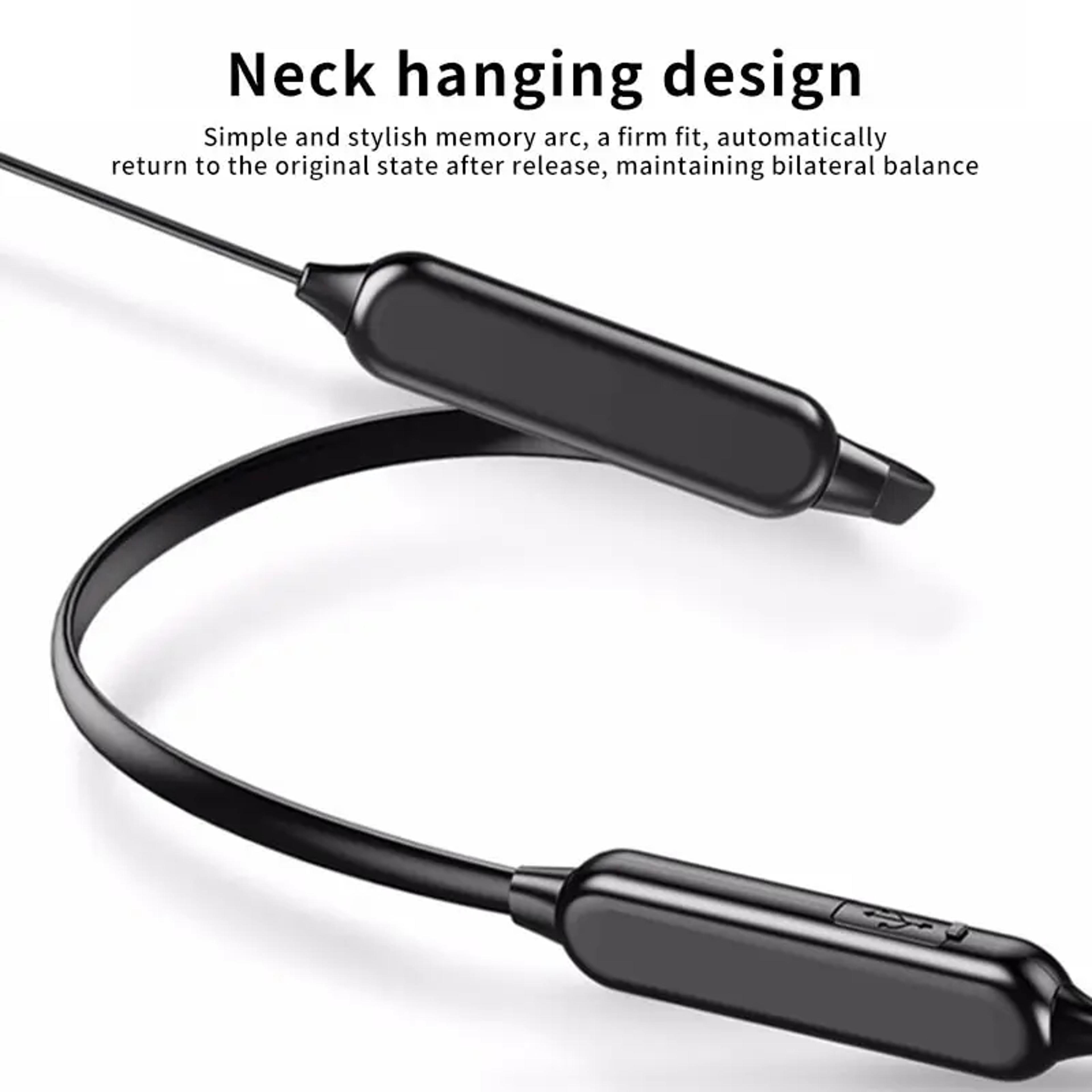 Wireless Bluetooth Neck Hanging Sports Headset With Noise Reduction Mic  Stereo Sound 2