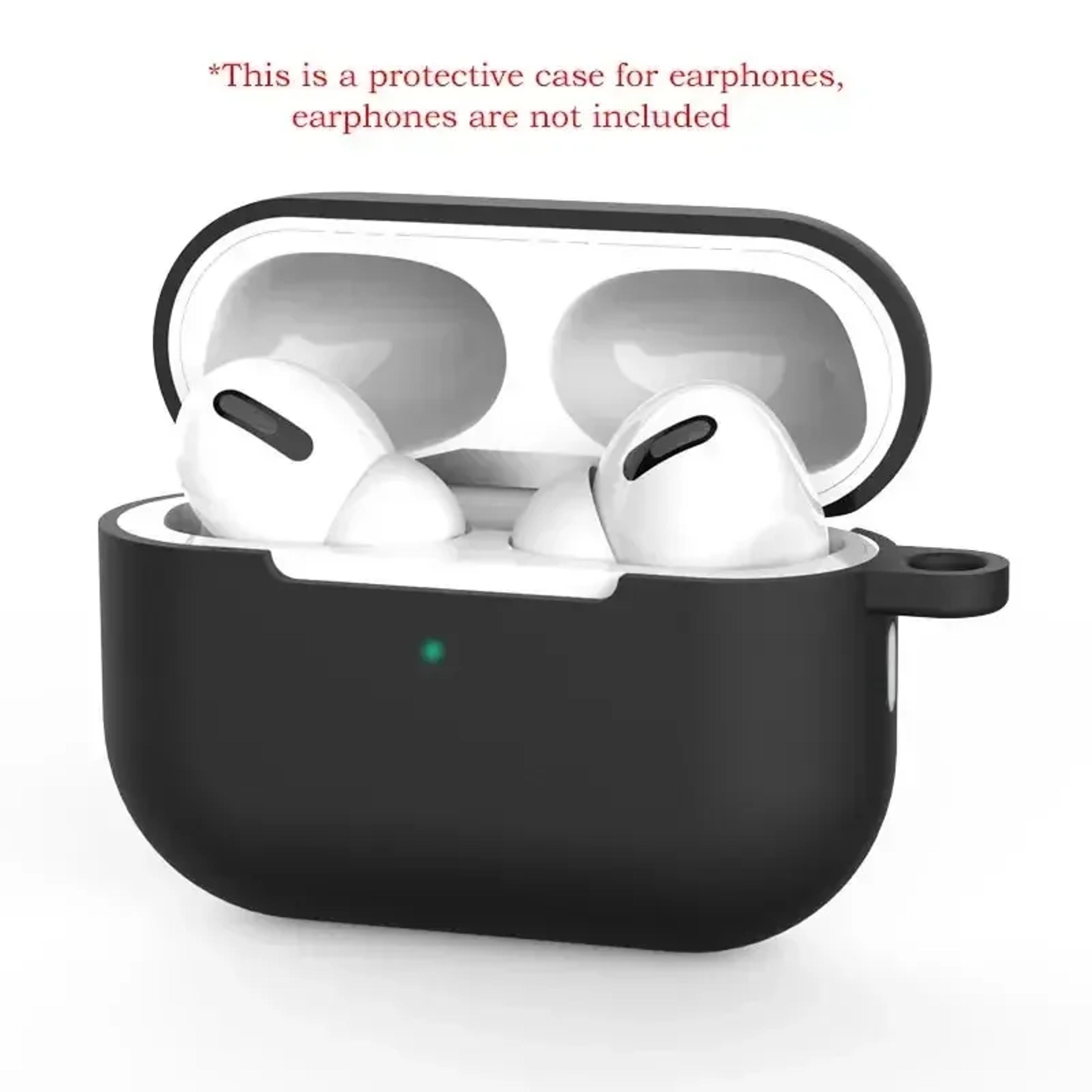 soft silicone airpods pro protective case solid color cover